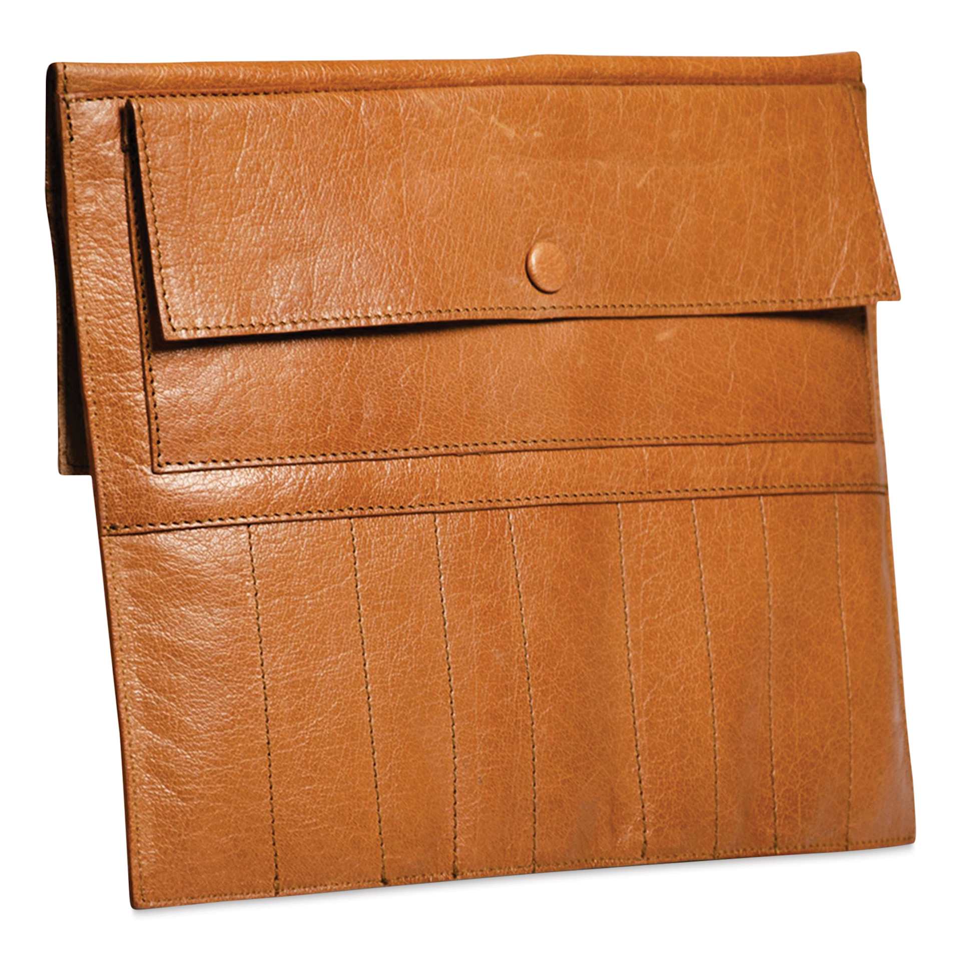 Muud Oslo XL Leather Double-Pointed Knitting Needle Case - Brown - back