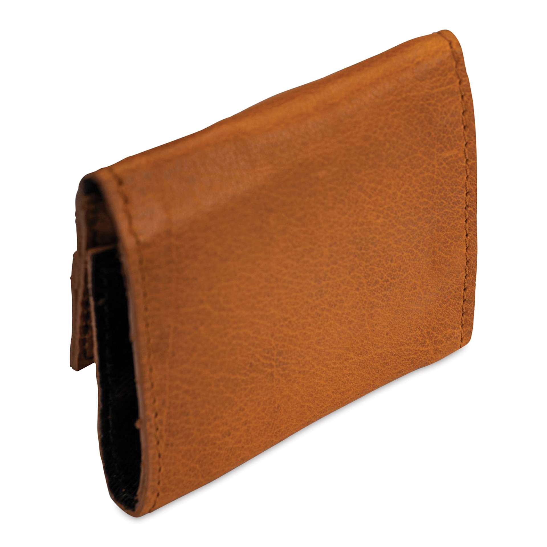 Muud Carla Foldable Leather Sewing Needle Case - Brown - back