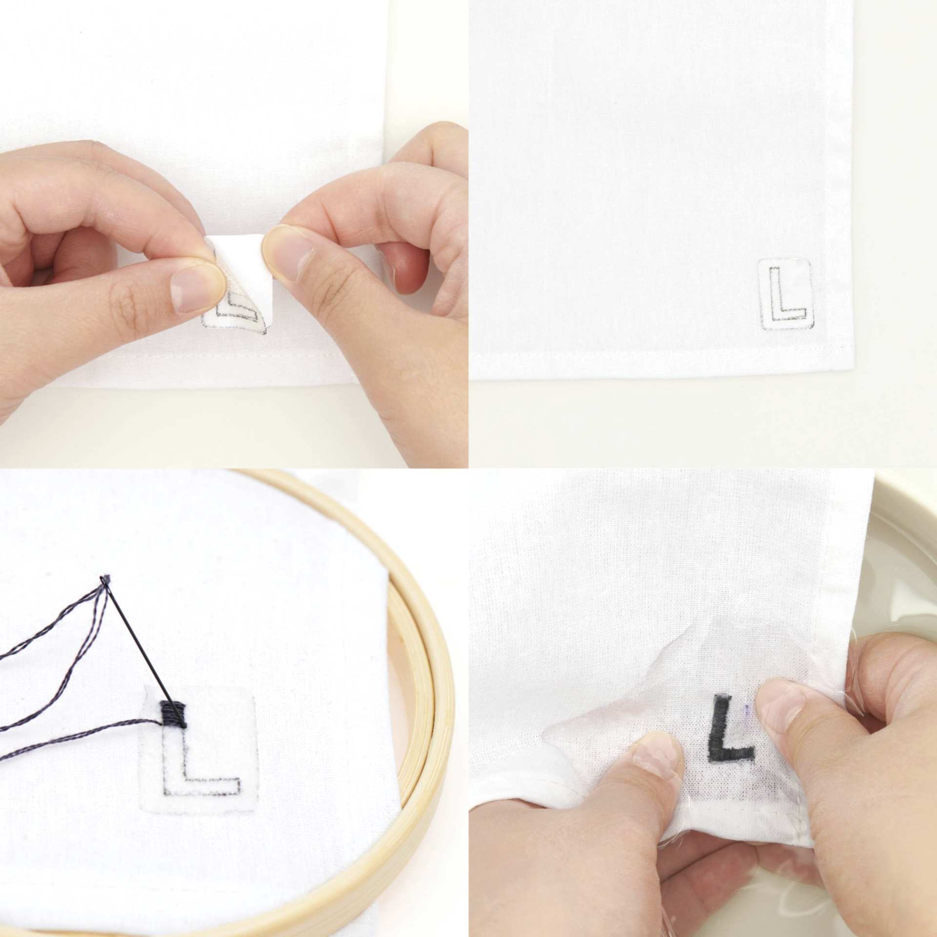 Rico Design Stick and Stitch Embroidery Kit - Pkg of 56, Blank Alphabet steps