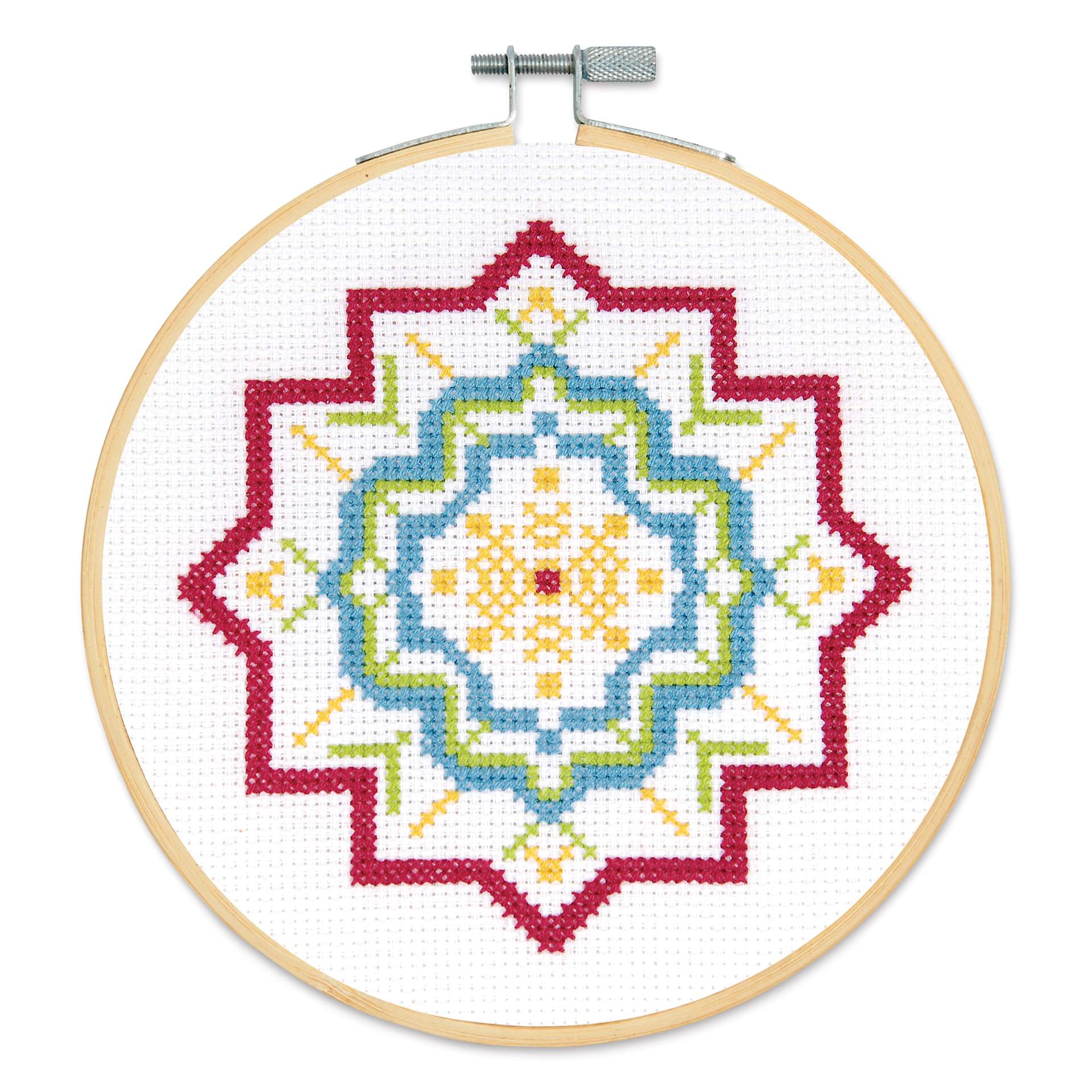 DMC Learning Cross Stitch Kit - finished example