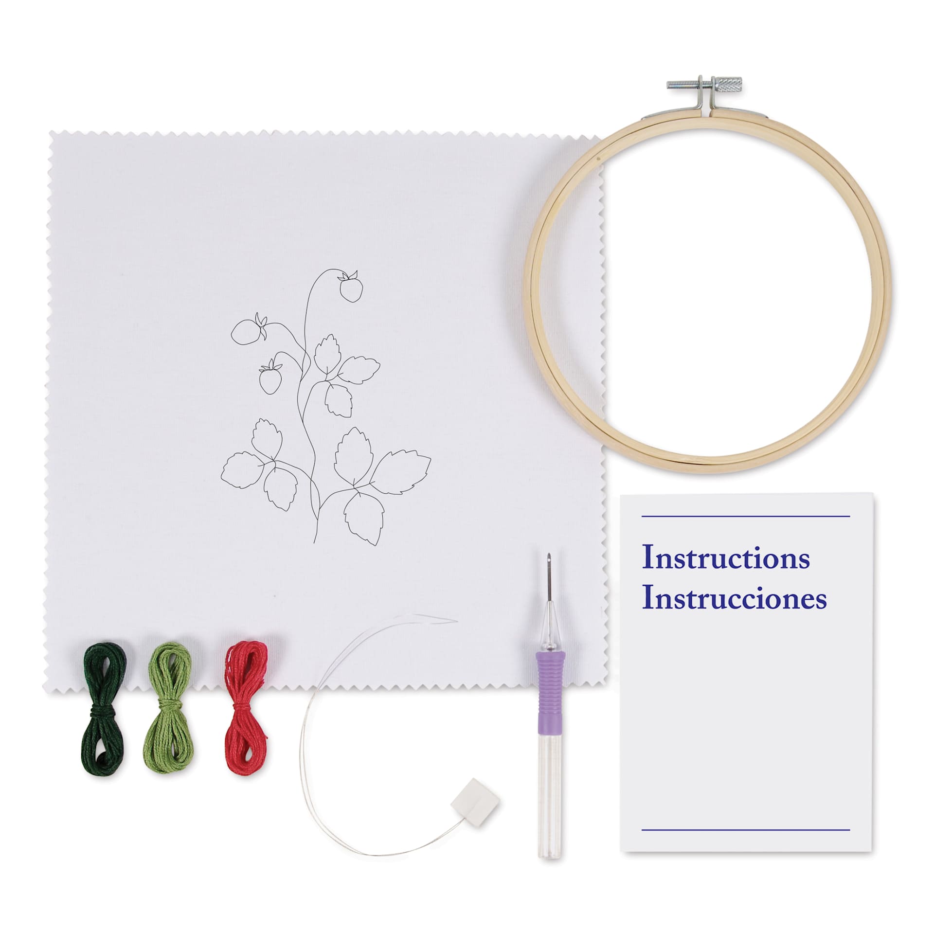 DMC Learning Fine Punch Needle Kit - contents