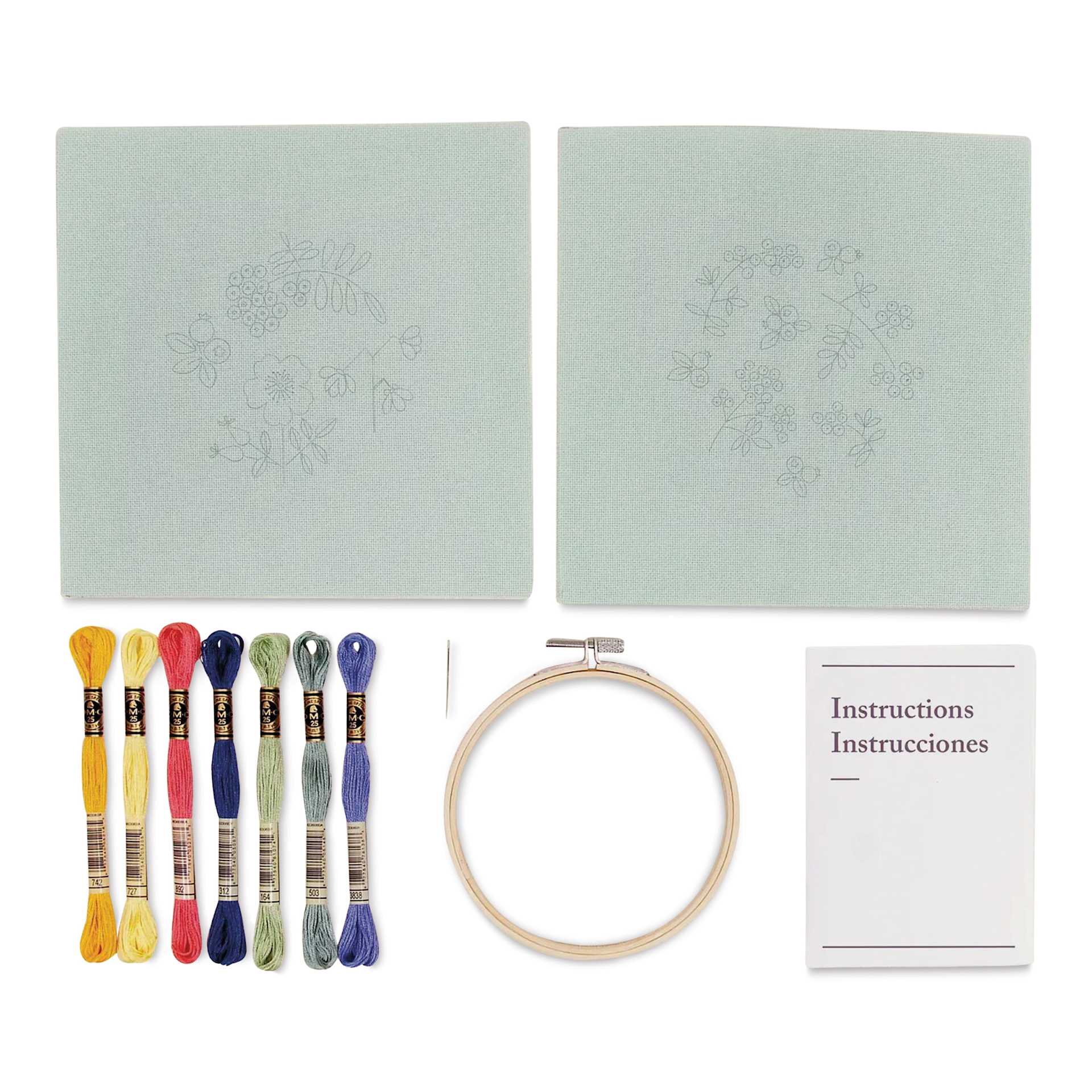 DMC Mindful Making Embroidery Duo Kit - Forest Fruits - contents