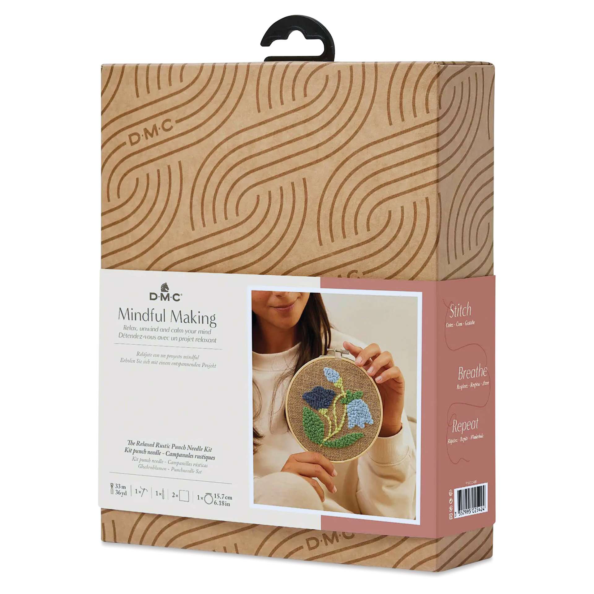 DMC Mindful Making Beginner Punch Needle Kit - Relaxed Rustic - front of packaging