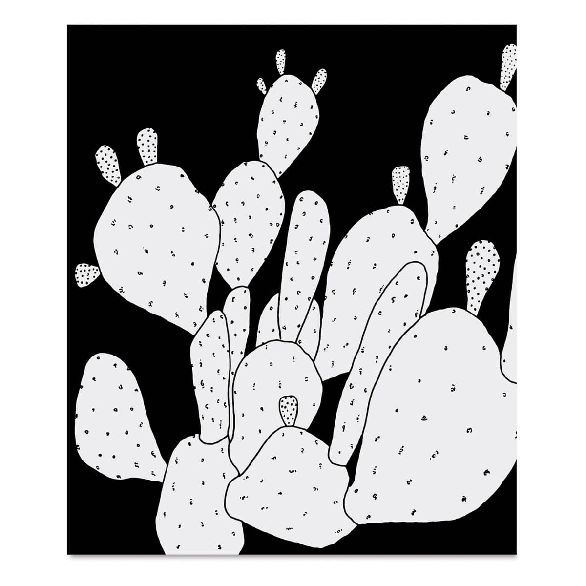 Velvet Coloring Posters: Modern Floral Frameable Wall Art, Cacti