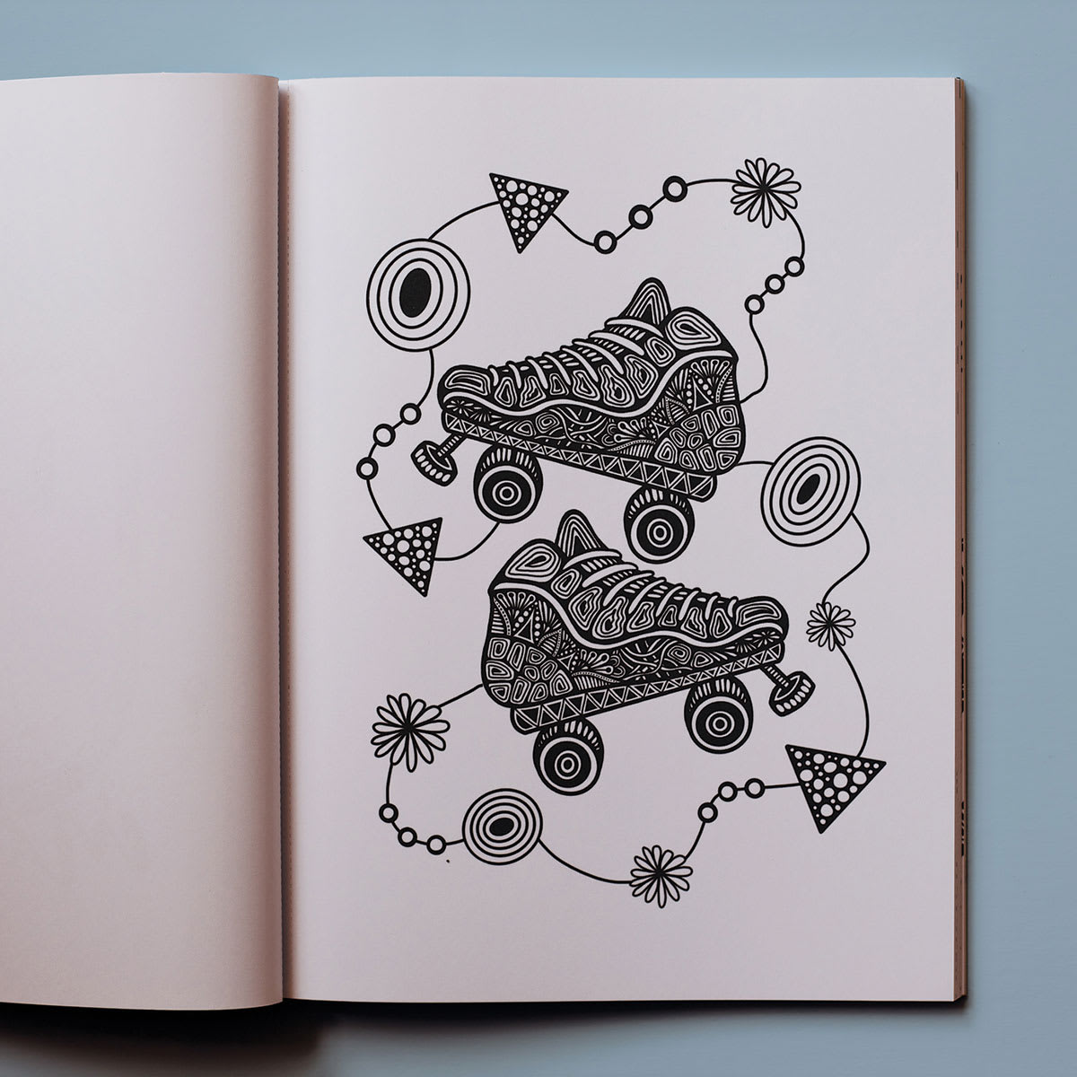 Dream in Color Coloring Book (roller skates)