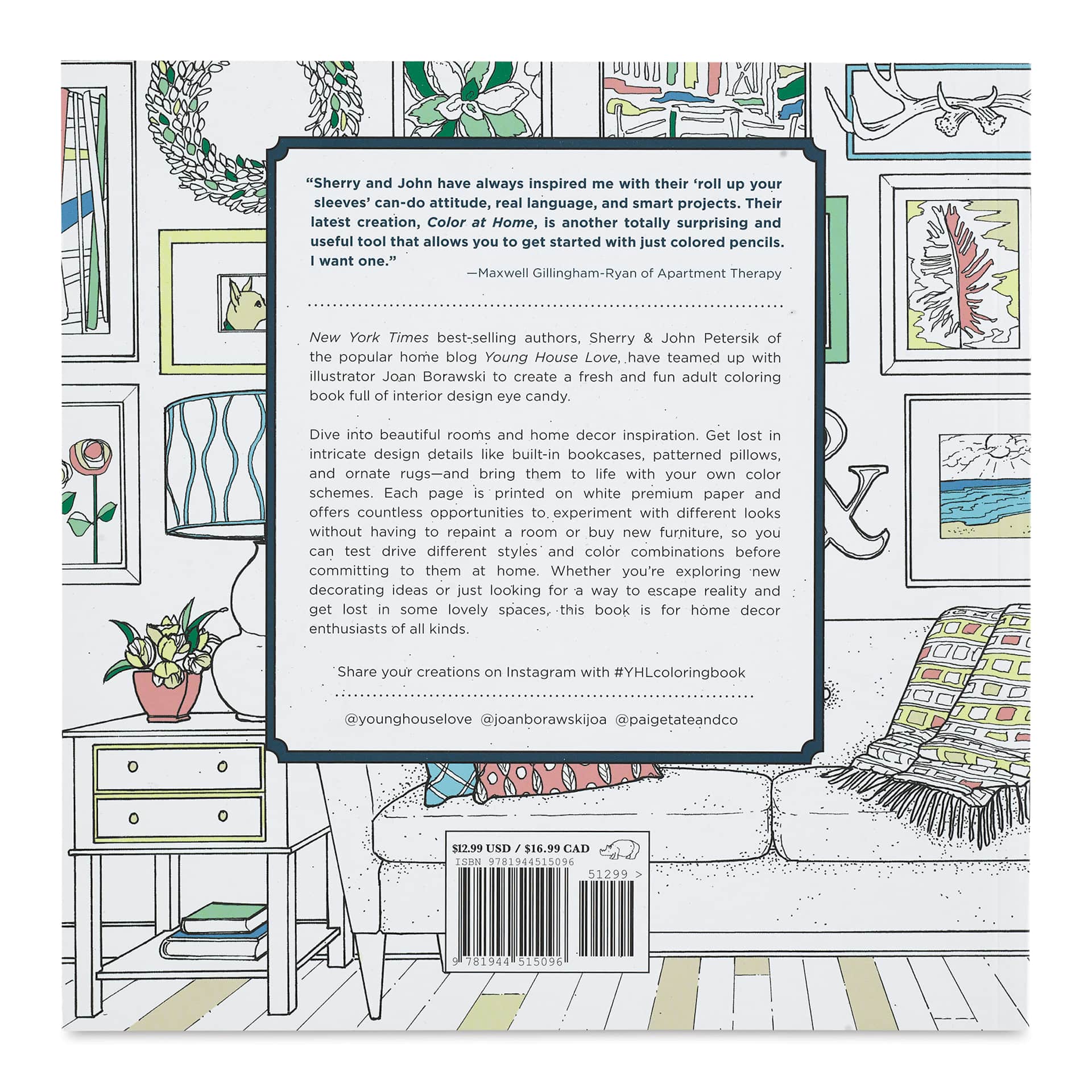 Color at Home Coloring Book (back cover)