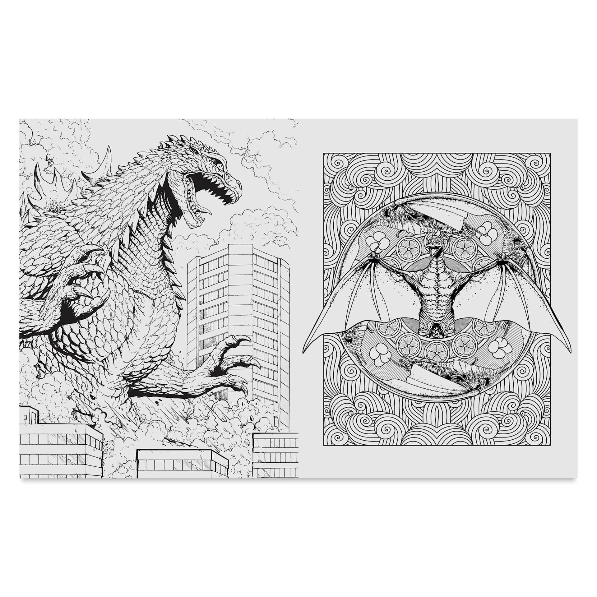 Godzilla: The Official Coloring Book, Godzilla and Rodan