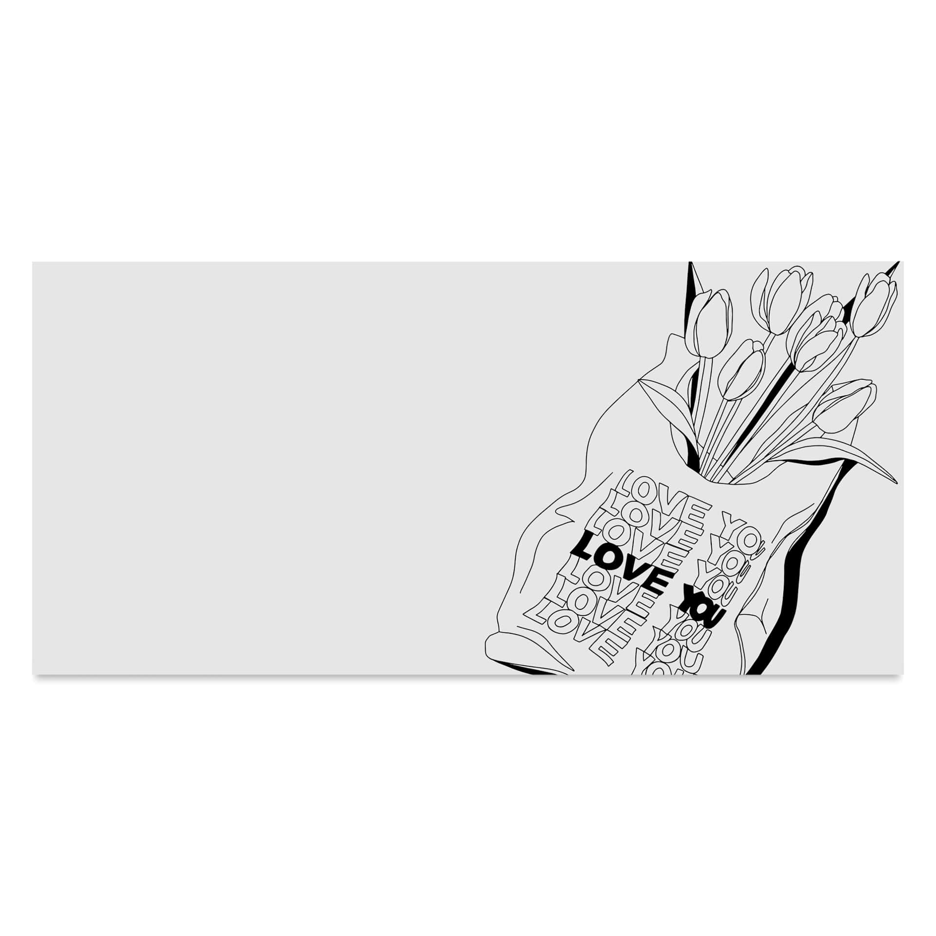 Love in Bloom Coloring Book, tulips in bag
