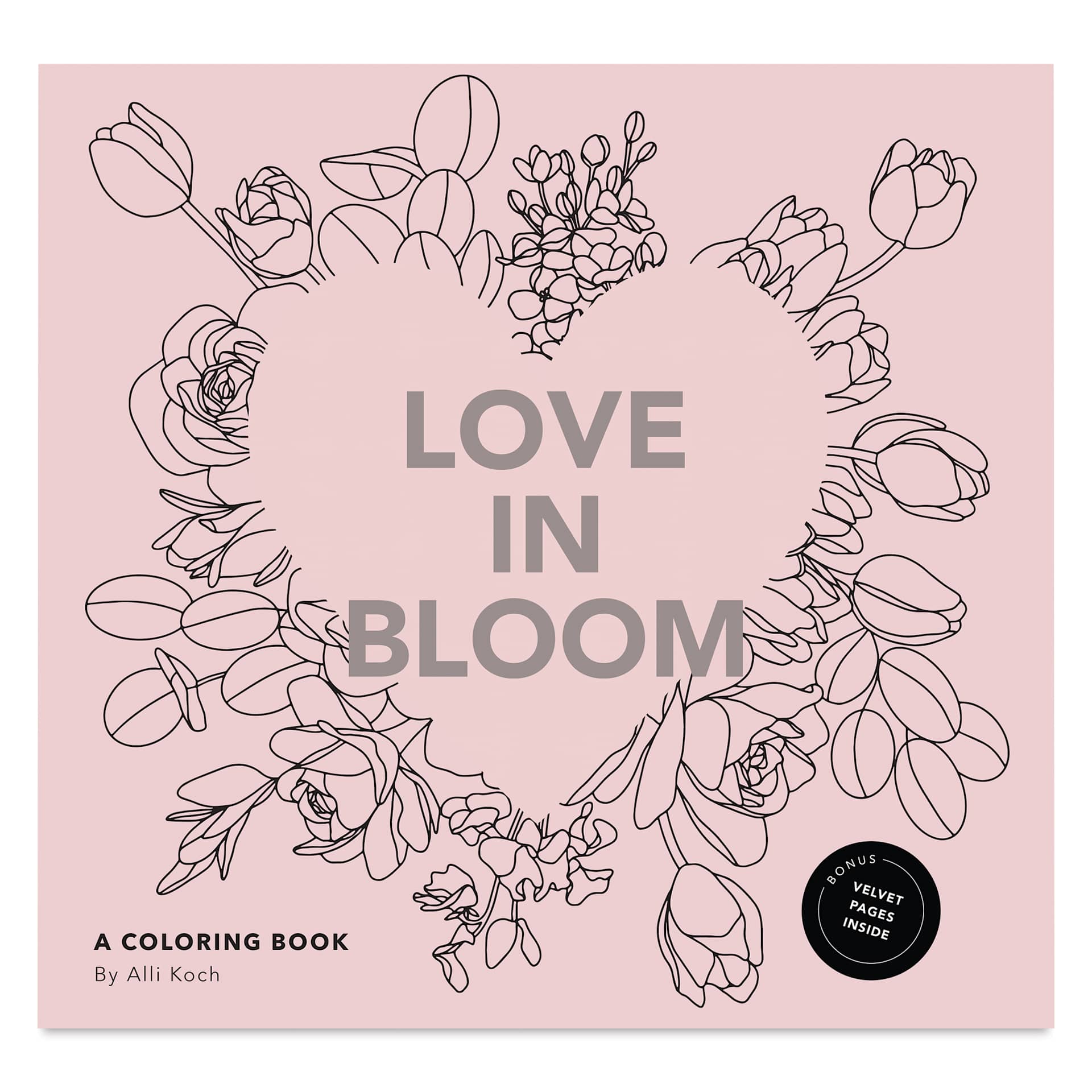 Love in Bloom Coloring Book, front cover