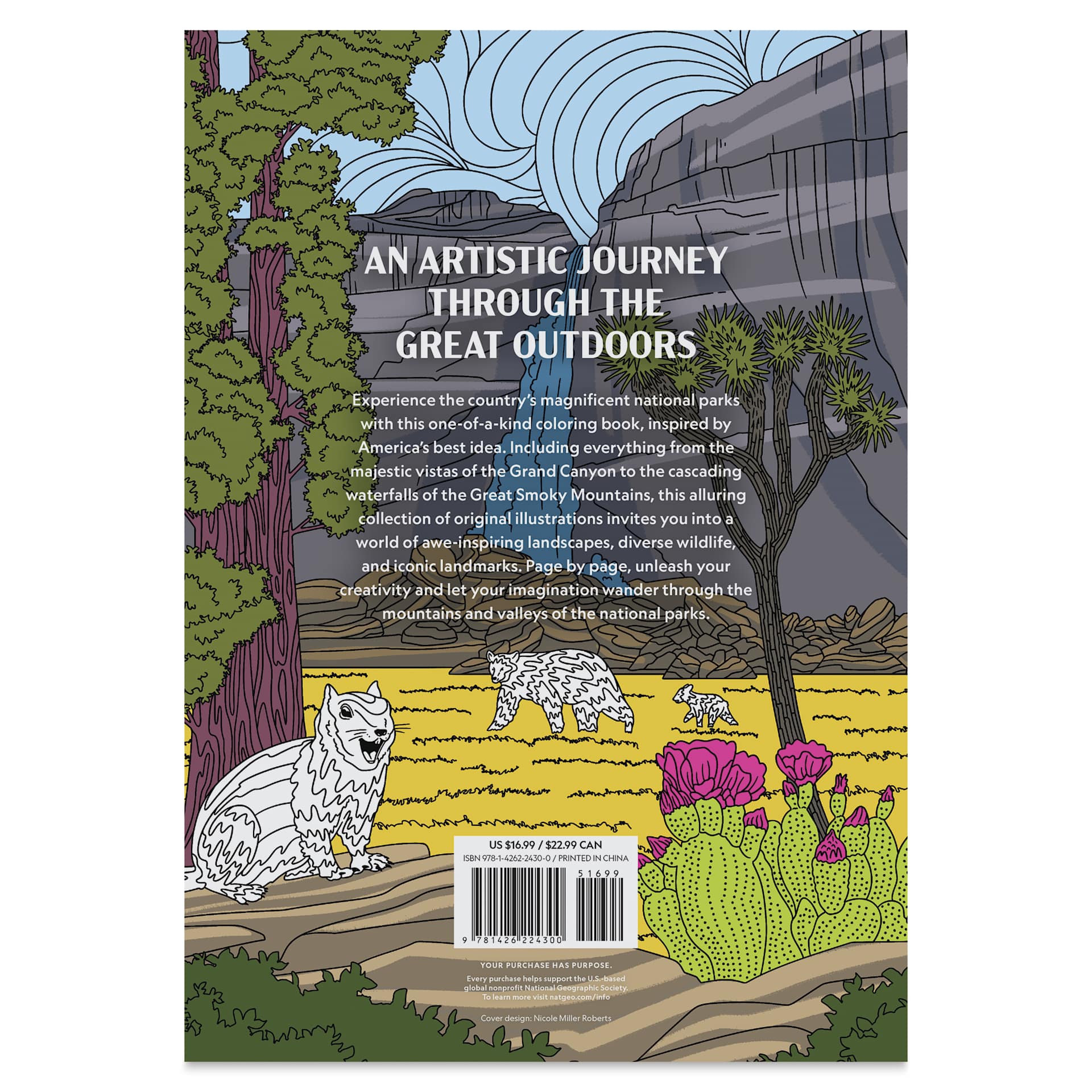 The National Parks: A Coloring Book, back cover