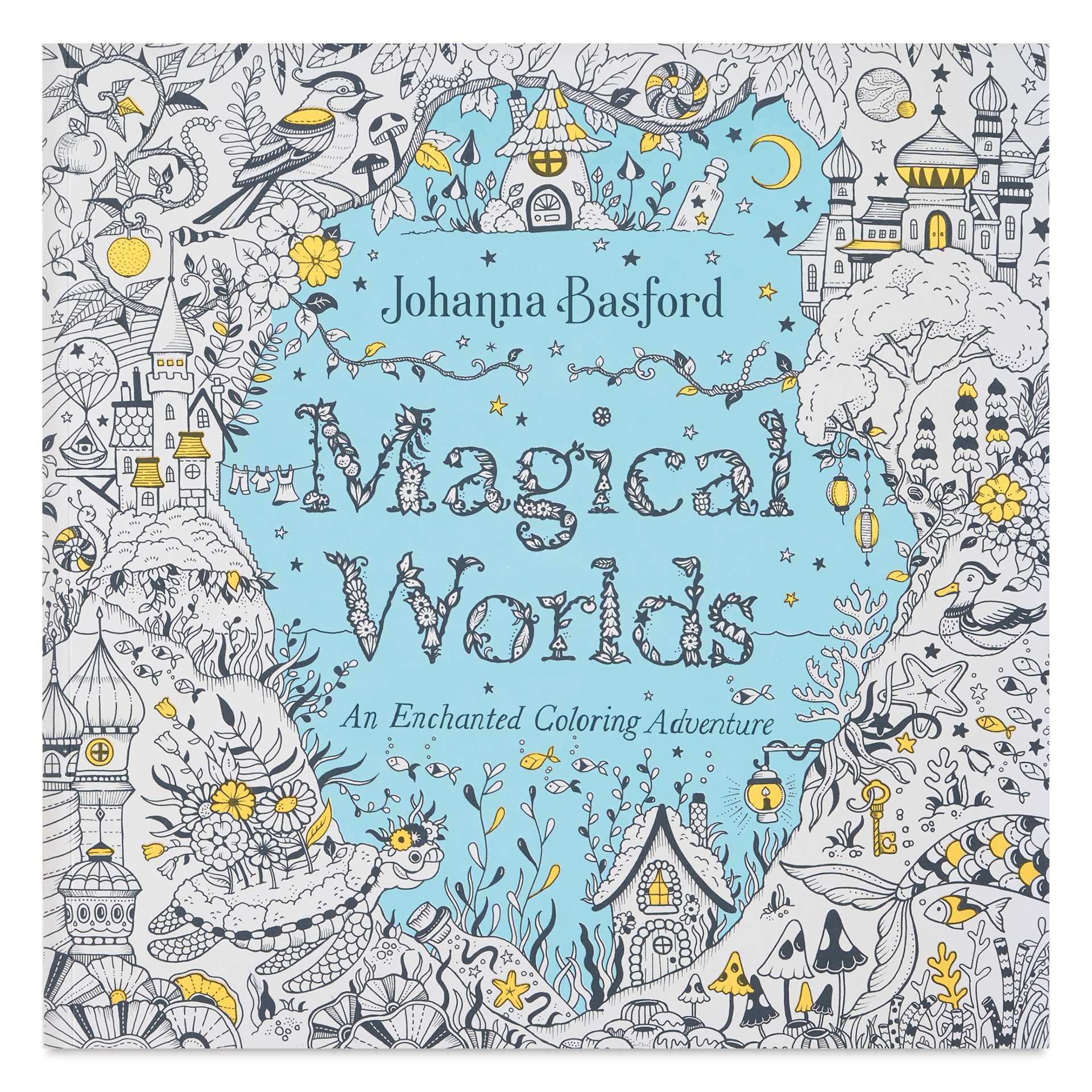 Magical Worlds Coloring Book - 10" x 10", 80 Pages, front cover
