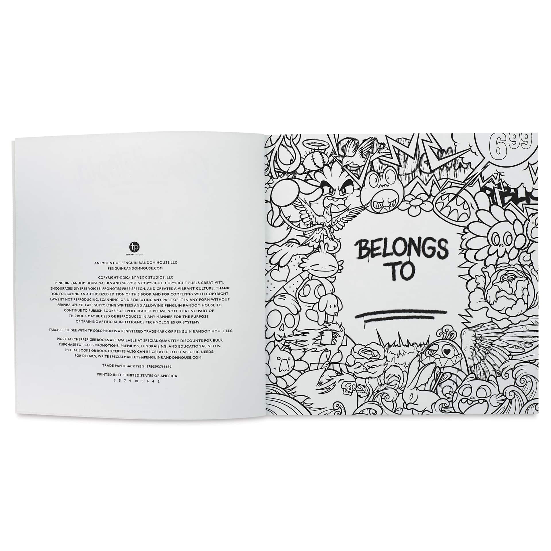 Doodletopia: A Coloring Book - 10" x 10", 96 Pages, inside cover