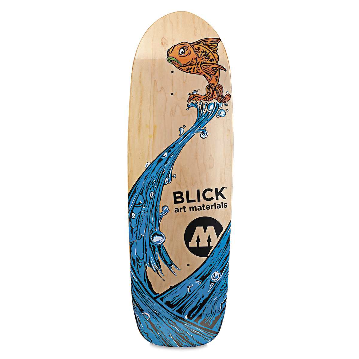 Point Distribution Skateboard Deck - Sample Artwork (Fish and Wave)