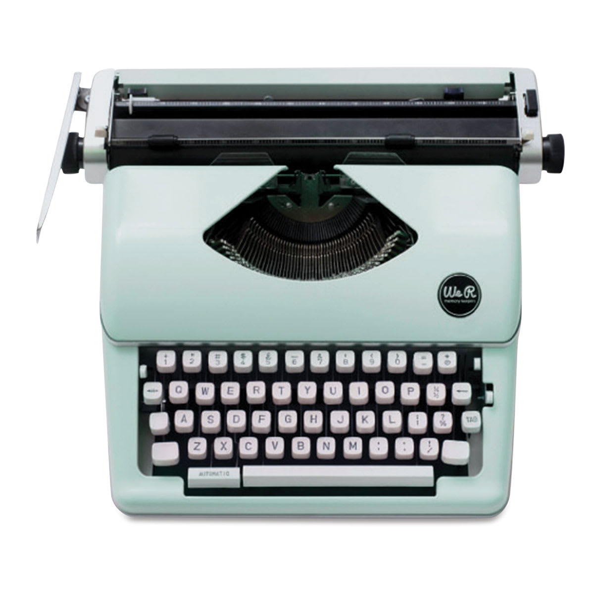 We R Memory Keepers Typecast Typewriter - Top view of Mint color Typewriter
