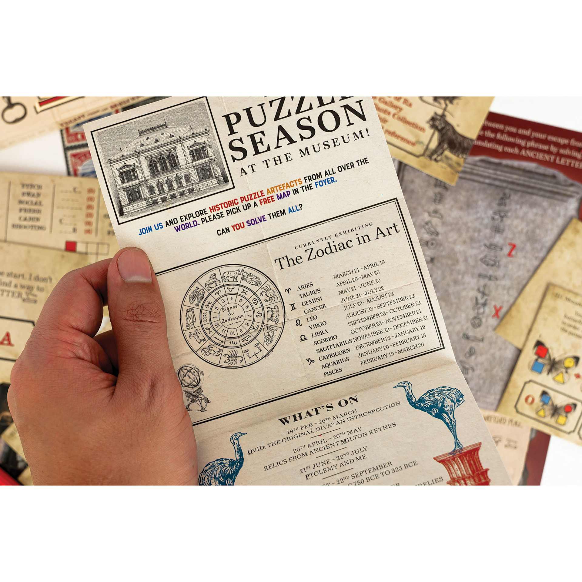 Professor Puzzle Escape from the Museum Game - close-up of puzzle sheet