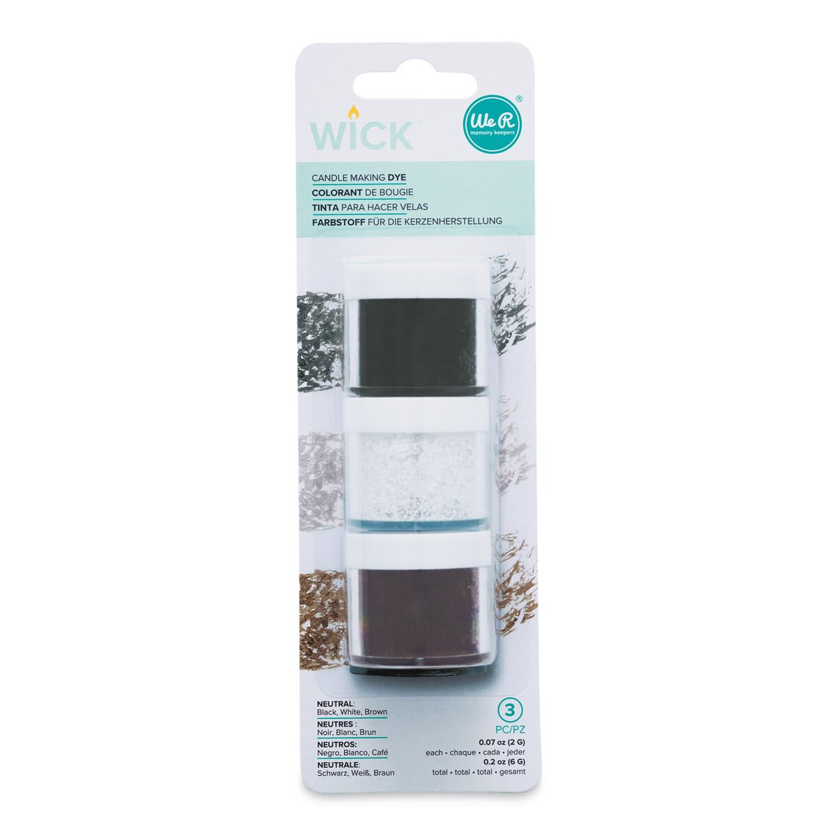 We R Memory Keepers Wick Candle Making Dyes - Pkg of 3 Neutral Colors in package