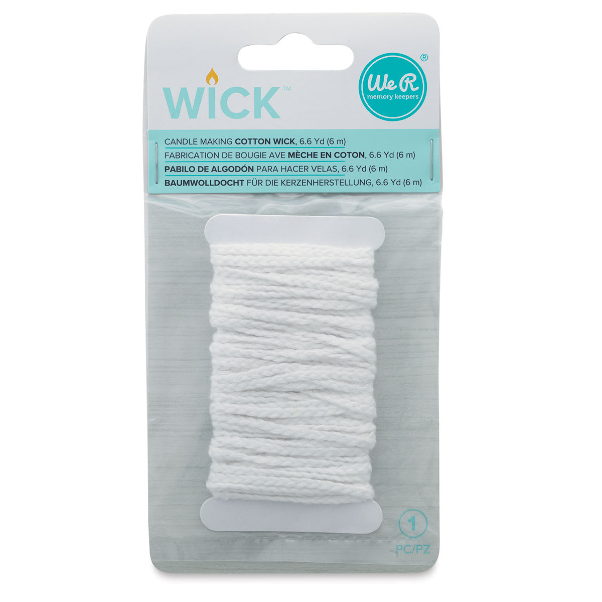 We R Memory Keepers Wick Cotton Candle Wick - Front of blister package
