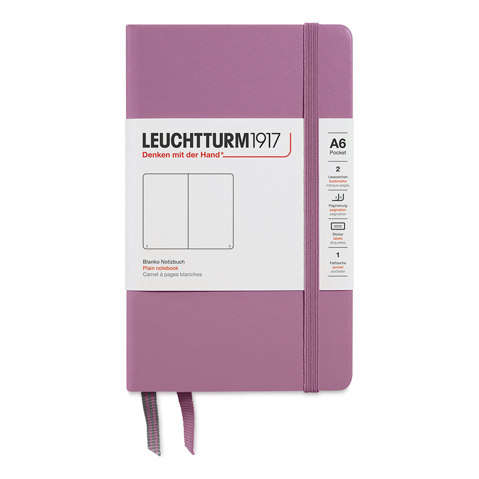 Leuchtturm1917 Blank Hardcover Notebook - Dusty Rose, 3-1/2" x 6"