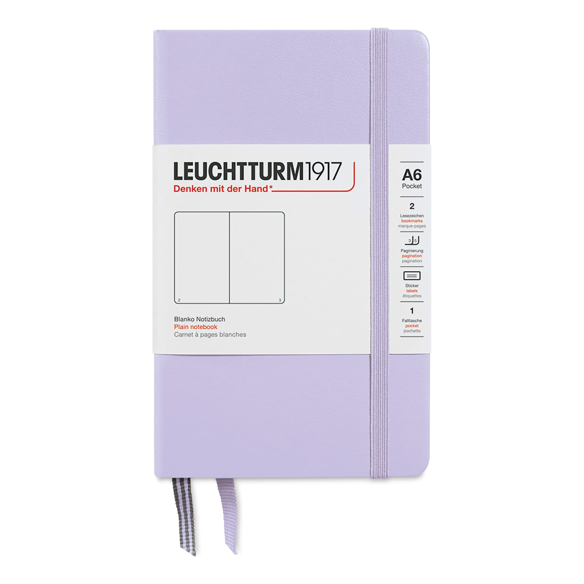 Leuchtturm1917 Blank Hardcover Notebook - Lilac, 3-1/2" x 6"