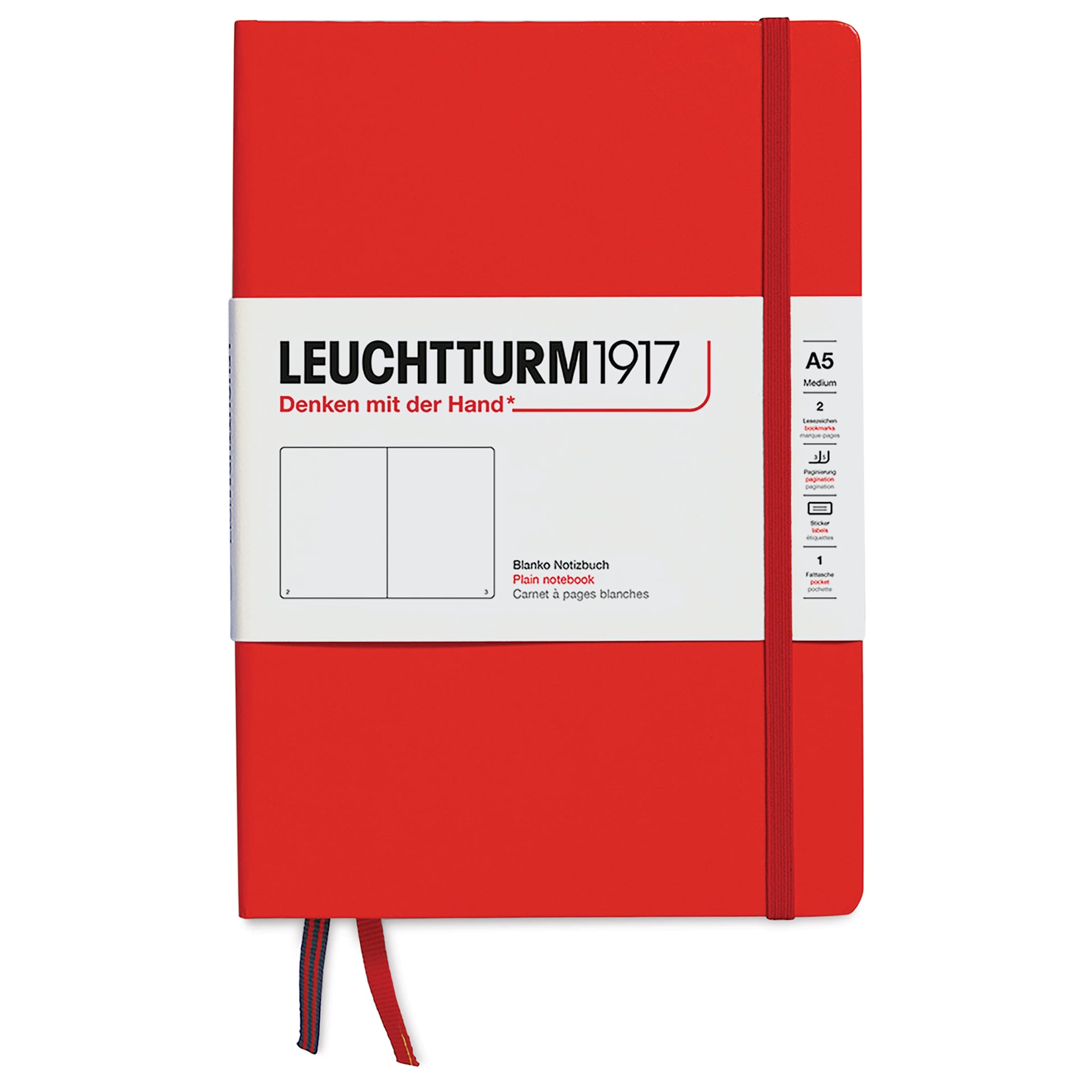 Leuchtturm1917 Blank Hardcover Notebook - Fox Red, 5-3/4" x 8-1/4"