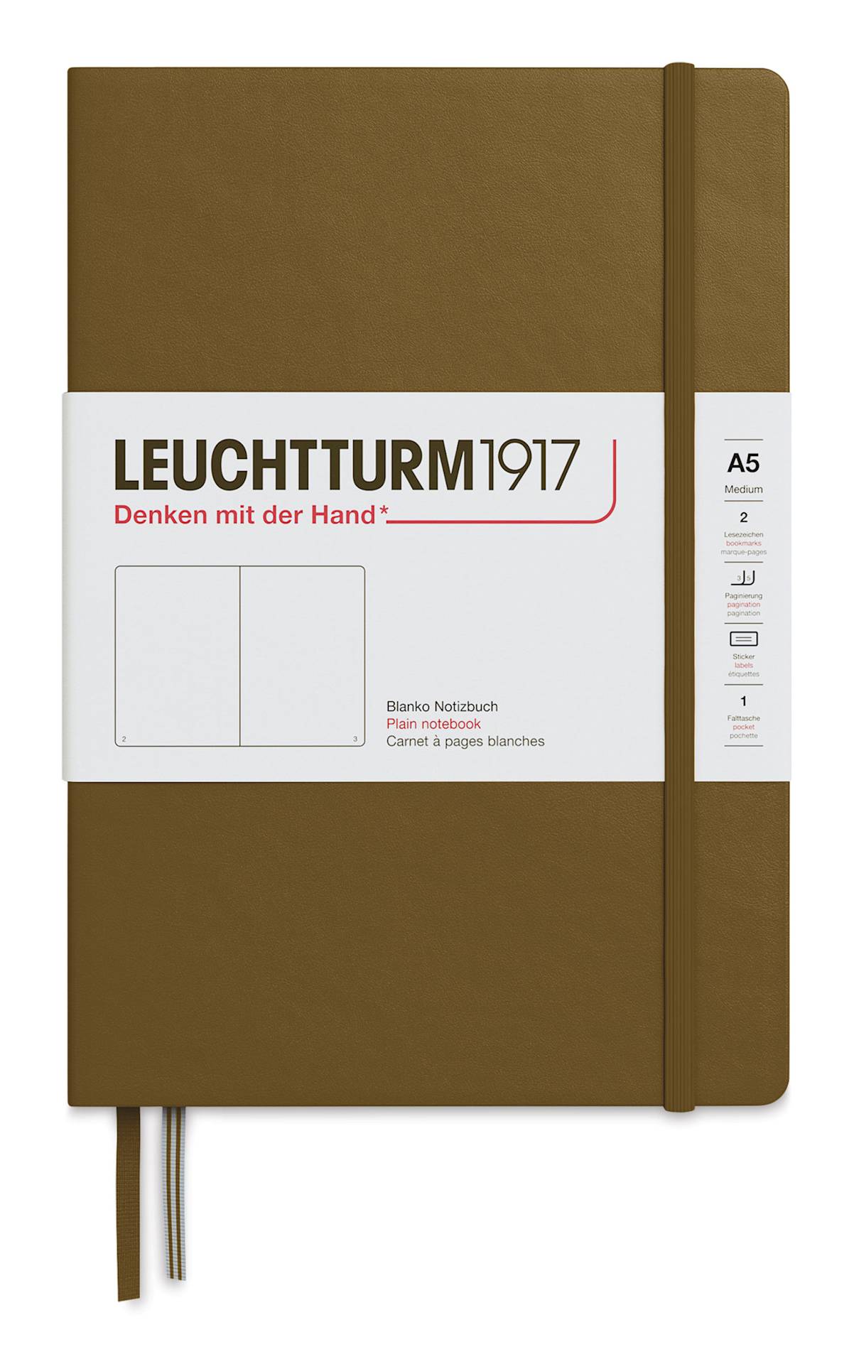 Leuchtturm1917 Blank Hardcover Notebook - Spice Brown, 5-3/4" x 8-1/4"