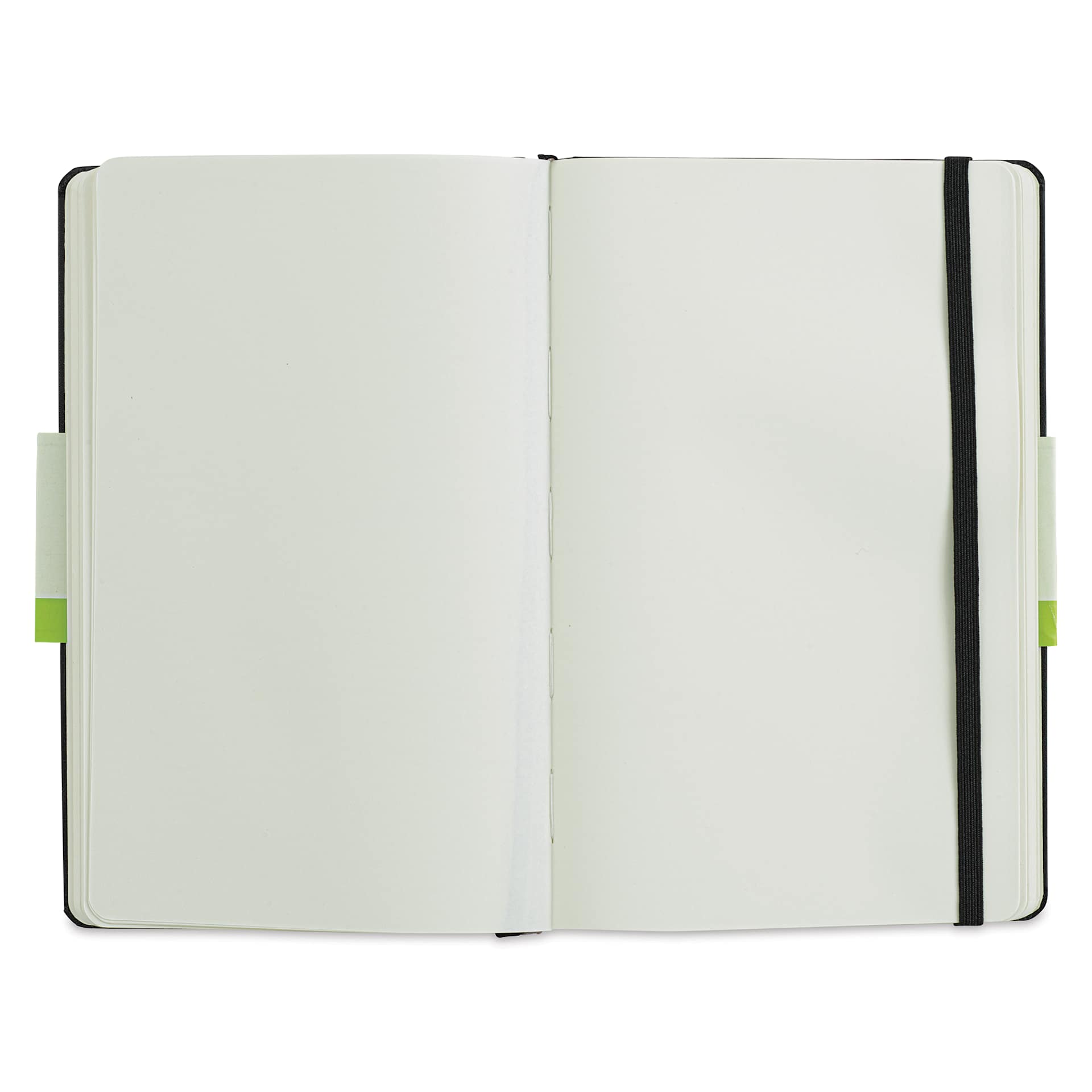 Moleskine Classic Expanded Hardcover Notebook - Blank, Black, Large, 8-1/4" x 5" (open)