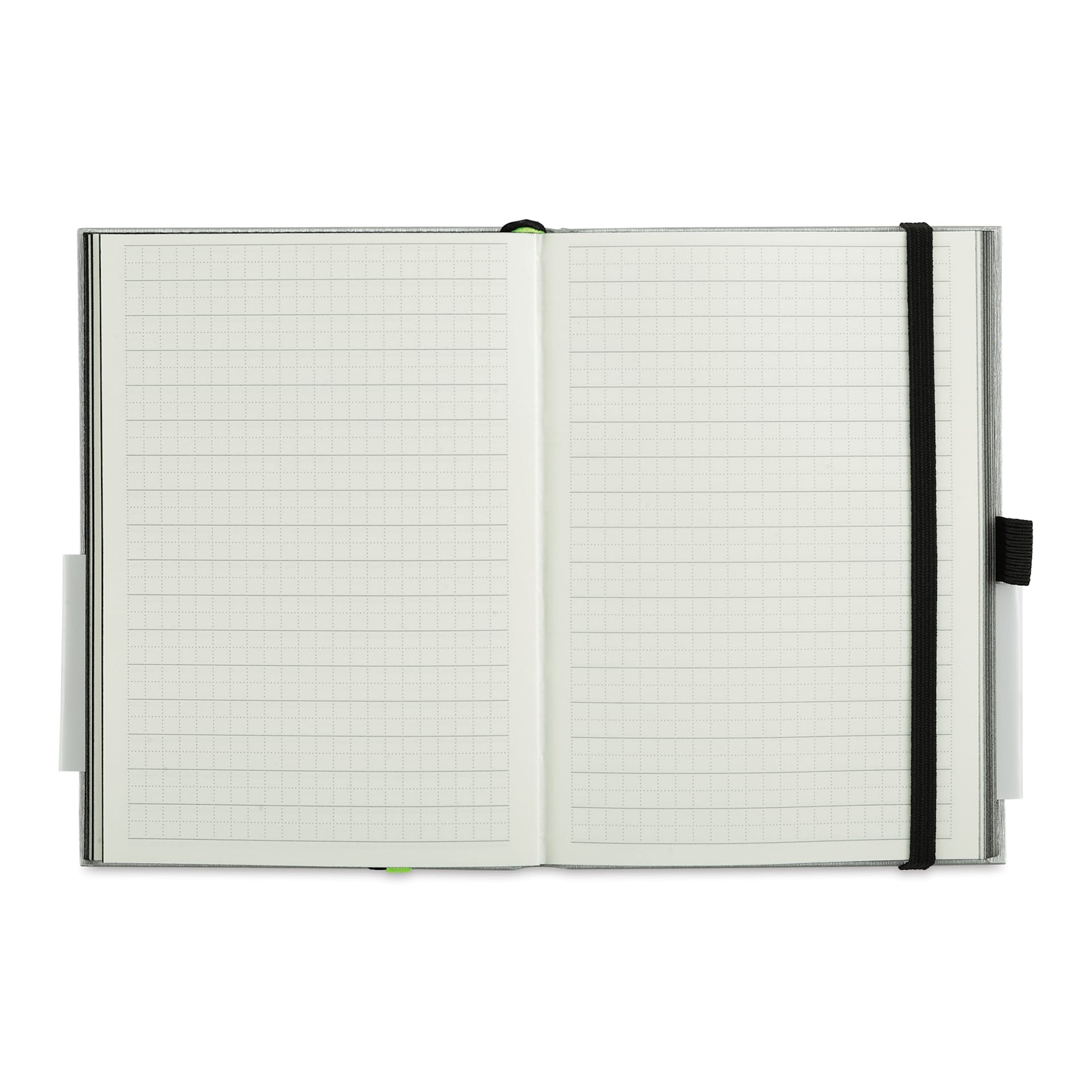 Lamy Hardcover Notebook - Black, Grid, 4.1" x 5.8" (open)