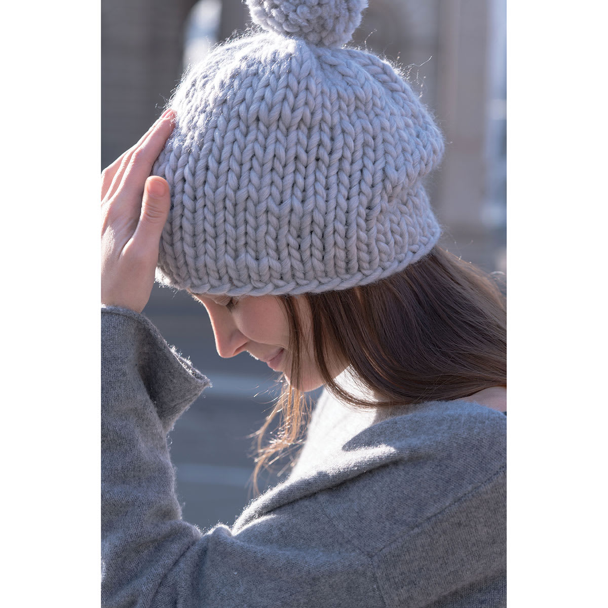 An Italian Story Ora Yarn - Profile of Person wearing knit cap