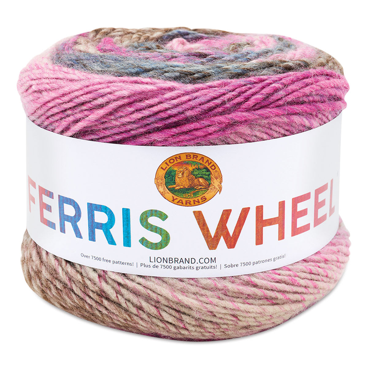 Lion Brand Ferris Wheel Yarn - Wild Violets, front