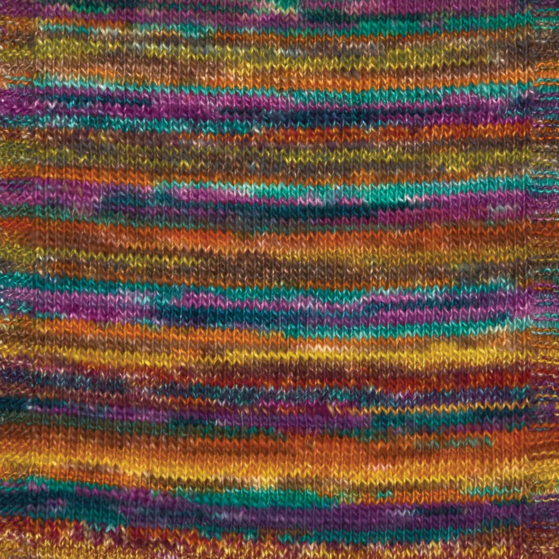Premier Yarn Spun Colors Yarn - Snorkeling, 419 yds close up showing completed knitted pattern