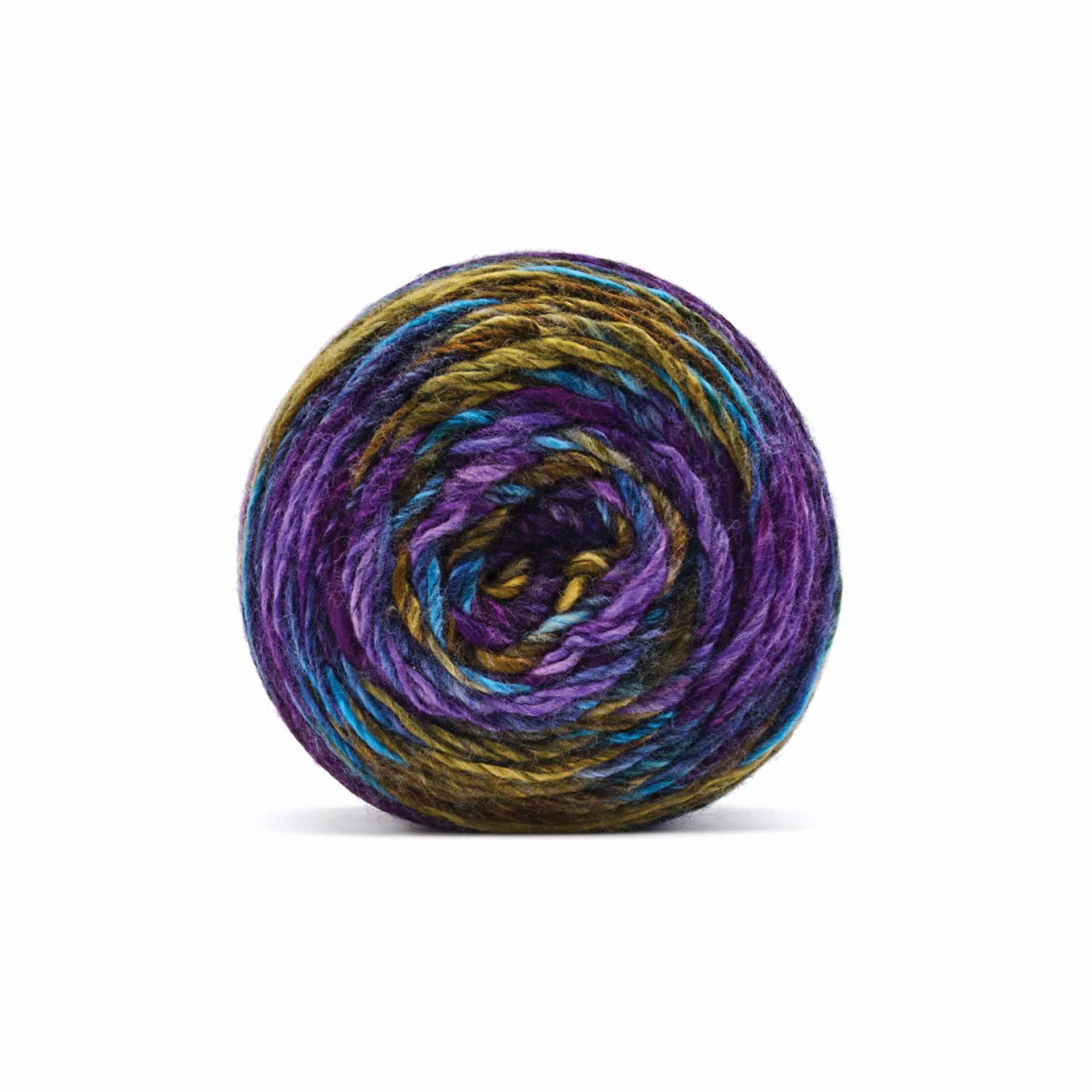 Premier Yarn Spun Colors Yarn - Beetle, 419 yds showing top of cake