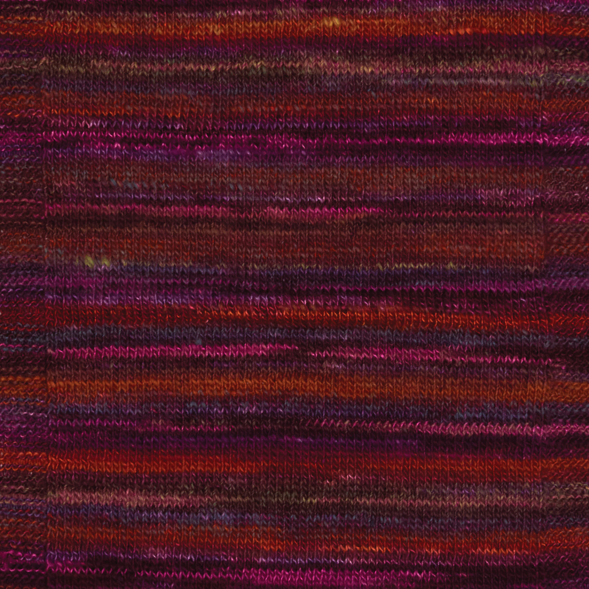 Premier Yarn Spun Colors Yarn - Aloha Lava, 419 yds close up showing completed knitted pattern
