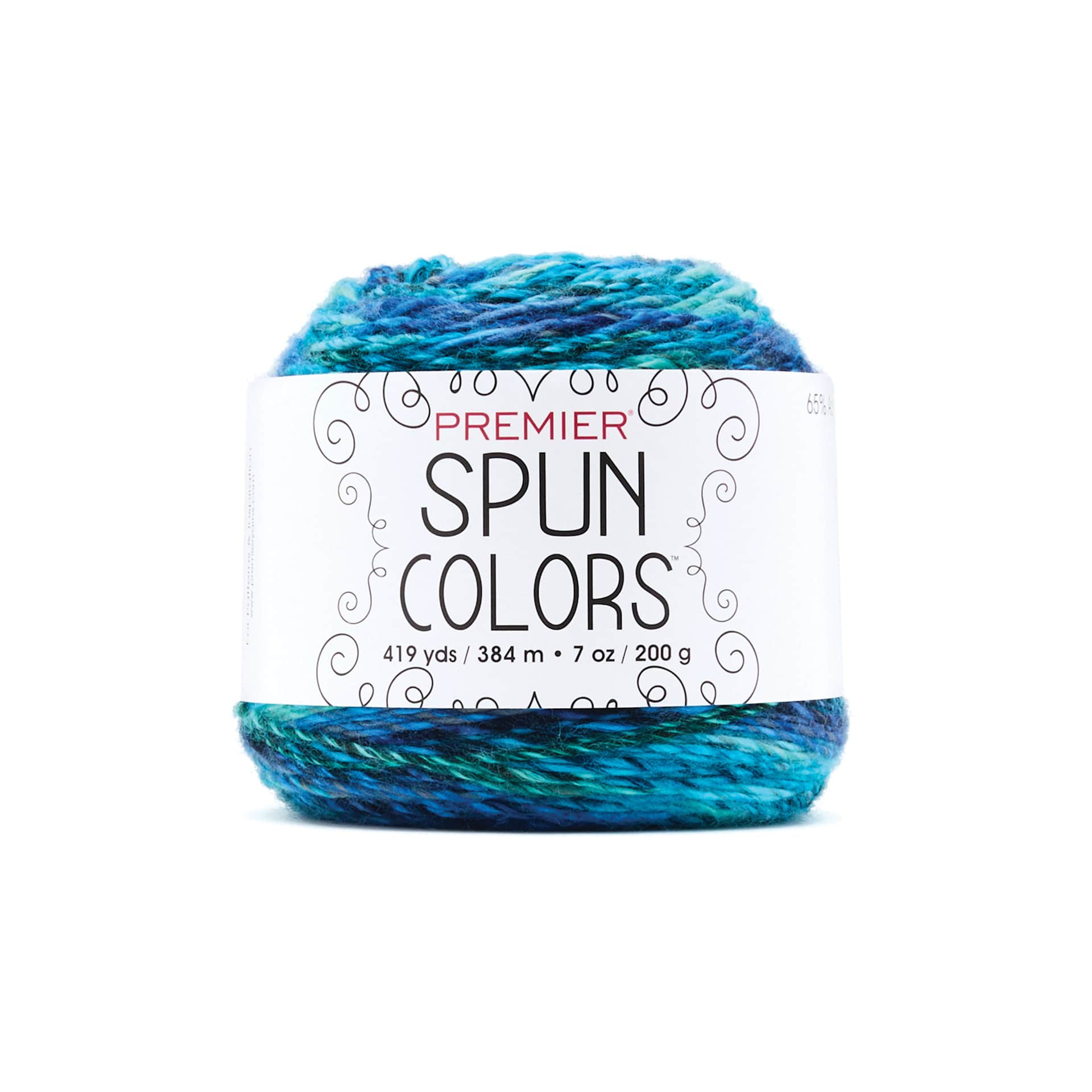 Premier Yarn Spun Colors Yarn - Teal Atoll, 419 yds
