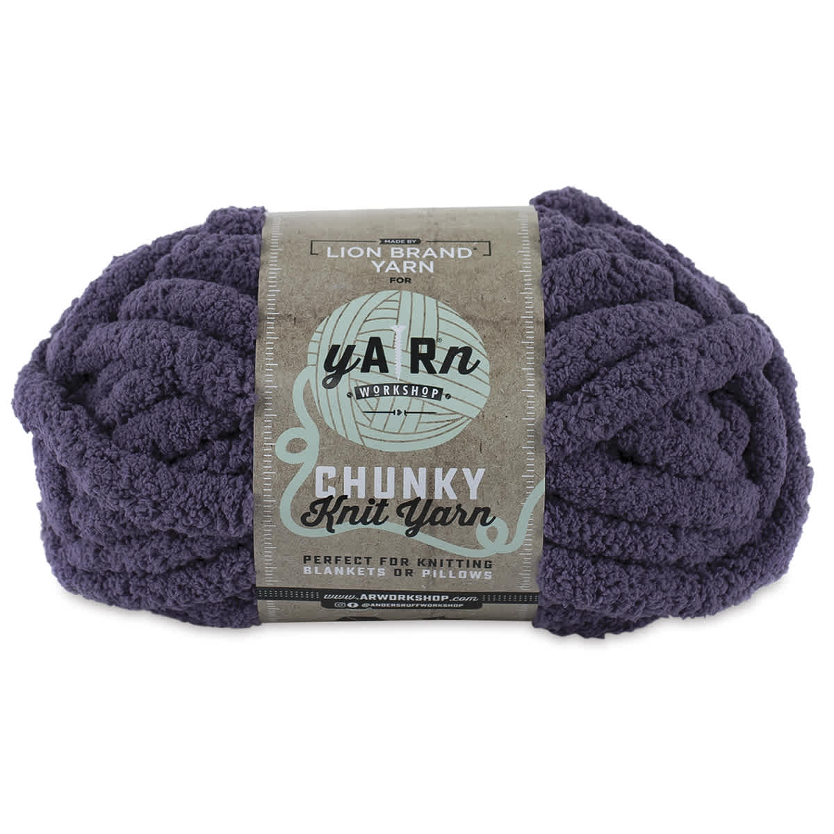Lion Brand AR Workshop Chunky Knit Yarn - Fig Tree, 28 yds