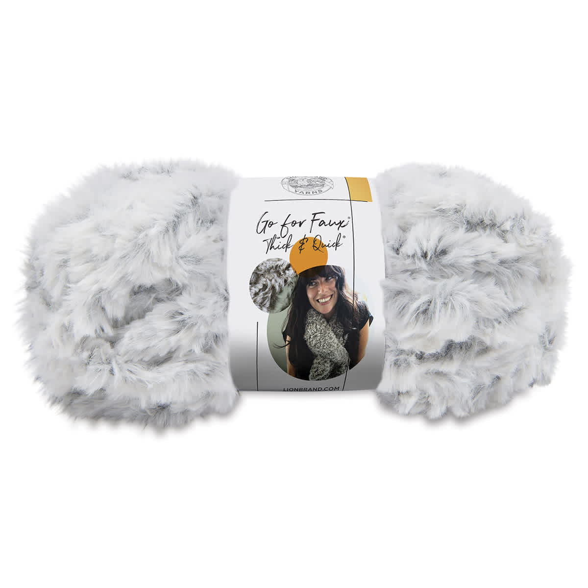 Lion Brand Go For Faux Thick And Quick Yarn - Chinchilla, 24 yds