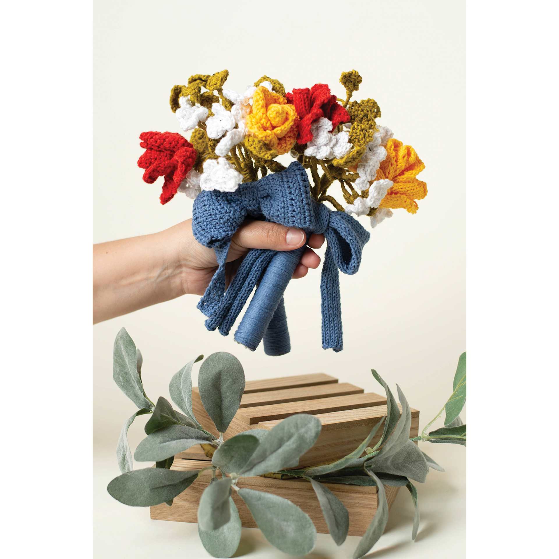 Lion Brand Bonbons Yarn (Bouquet made with yarn)