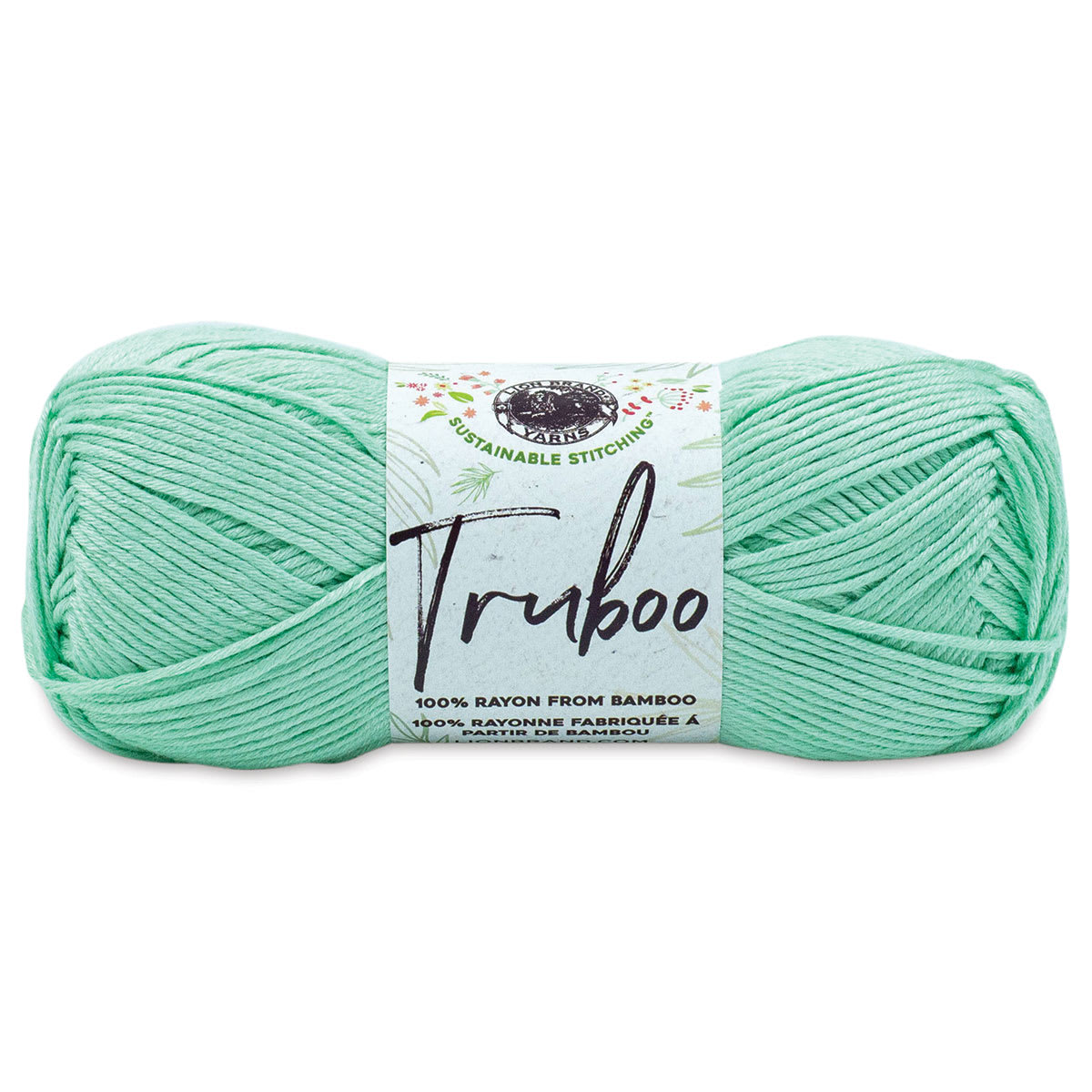 Lion Brand Truboo Yarn - Mint, 241 yards