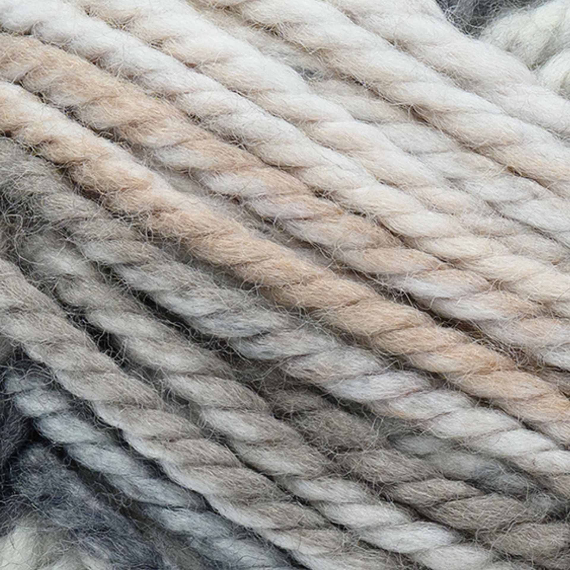 Lion Brand Re-Spun Thick & Quick Yarn - Sable, close-up