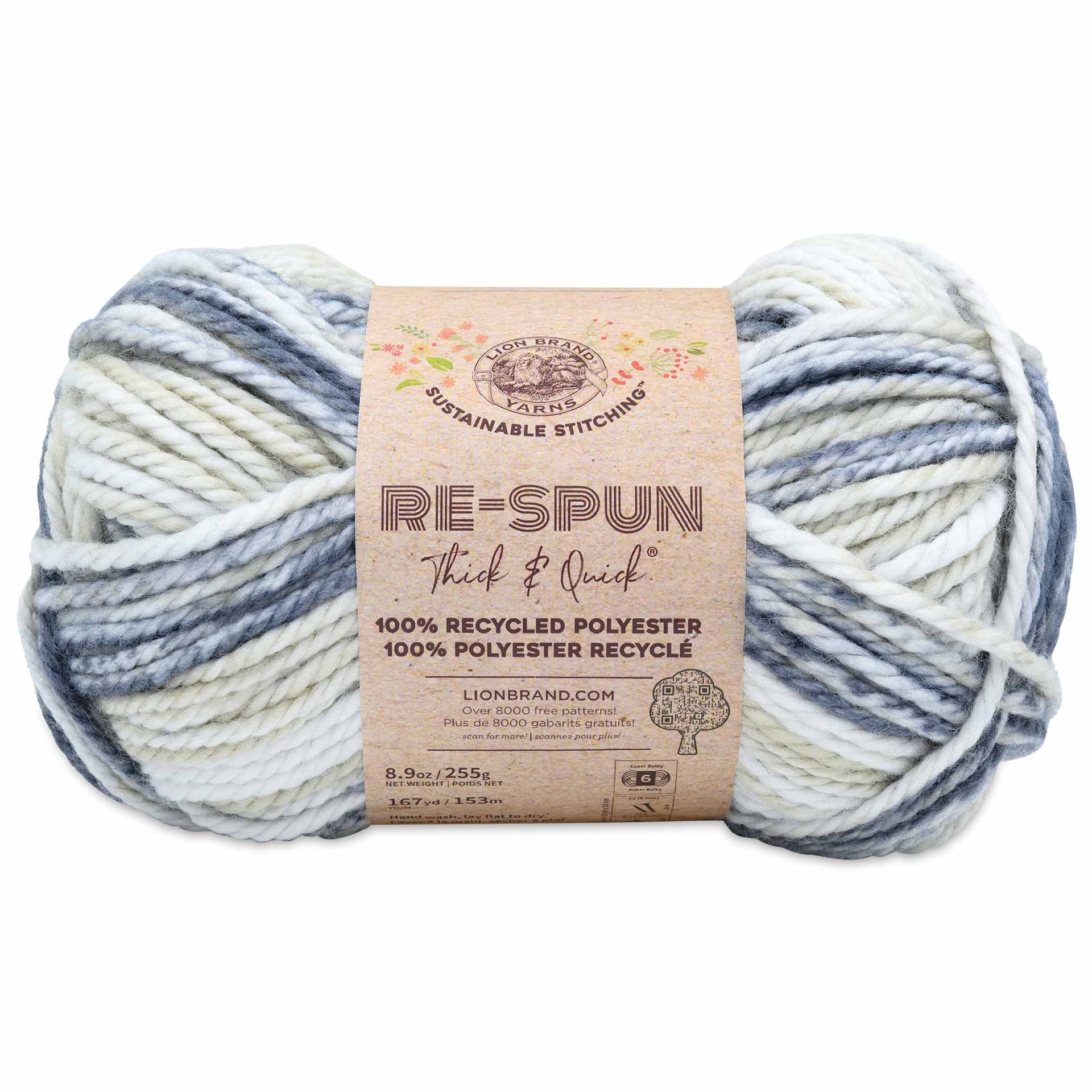 Lion Brand Re-Spun Thick & Quick Yarn - Earl Grey