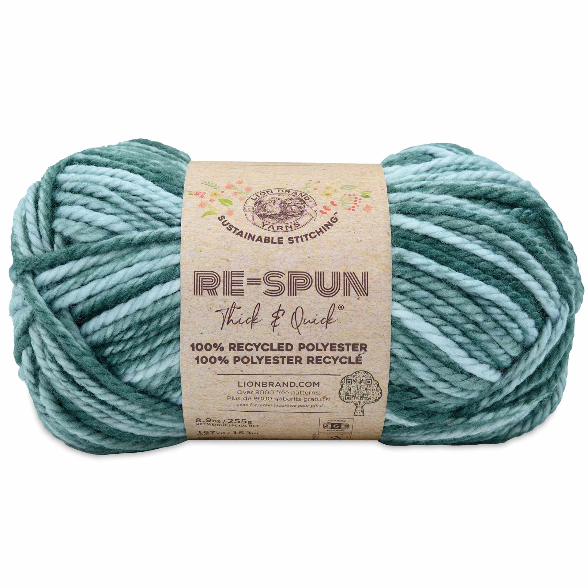 Lion Brand Re-Spun Thick & Quick Yarn - Mint Julep