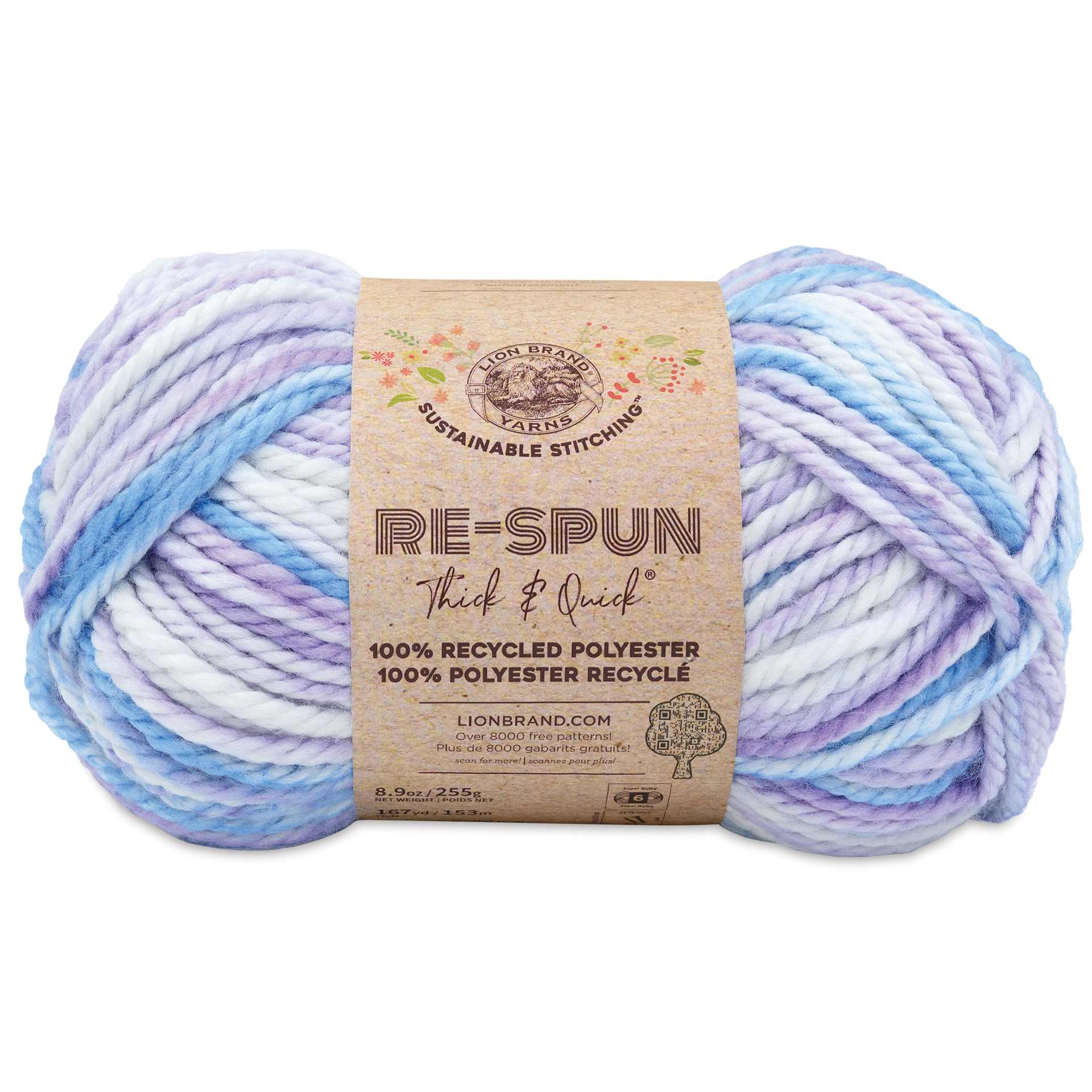 Lion Brand Re-Spun Thick & Quick Yarn - Hyacinth