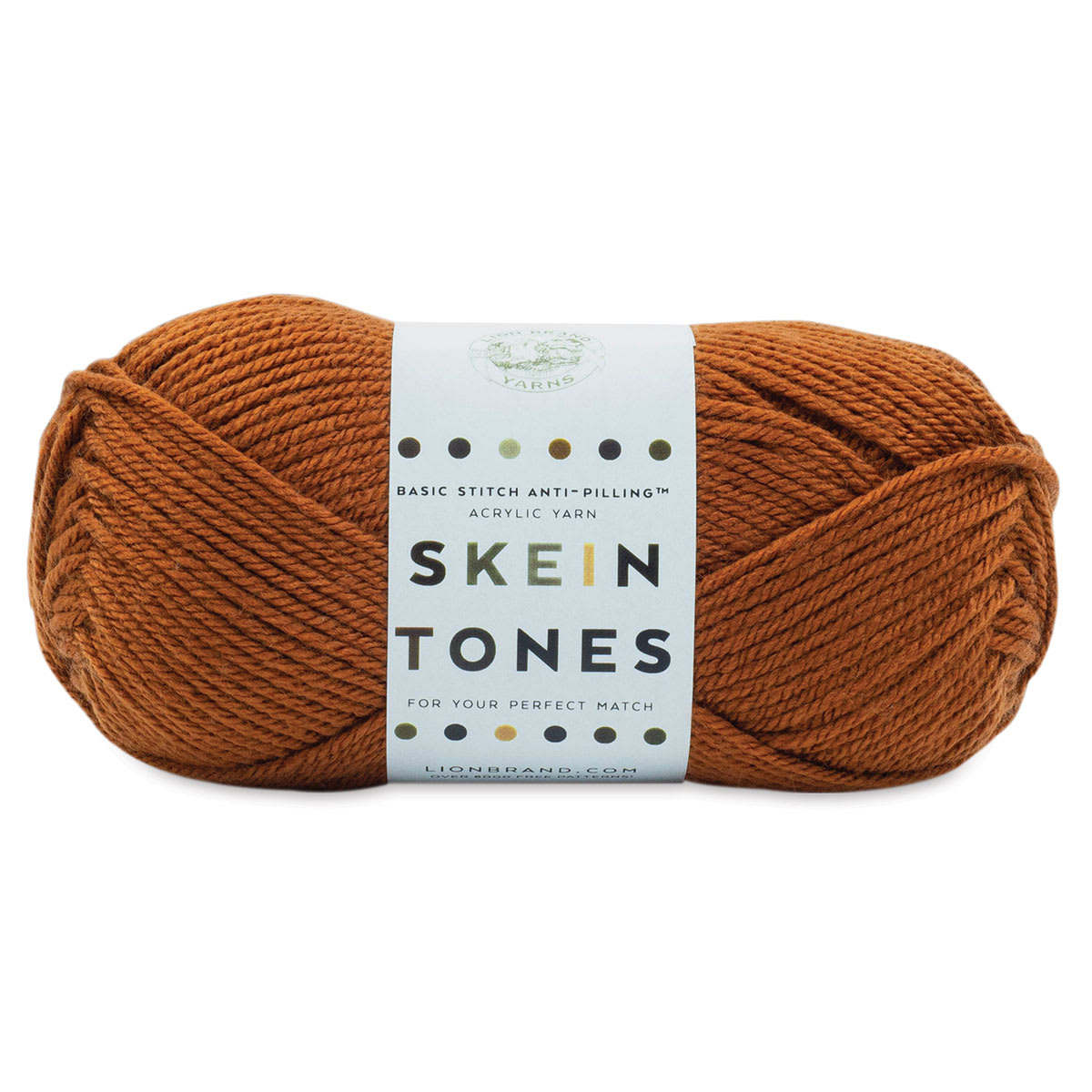 Lion Brand Basic Stitch Anti-Pilling Skein Tones Yarn - Adobe, 186 yards