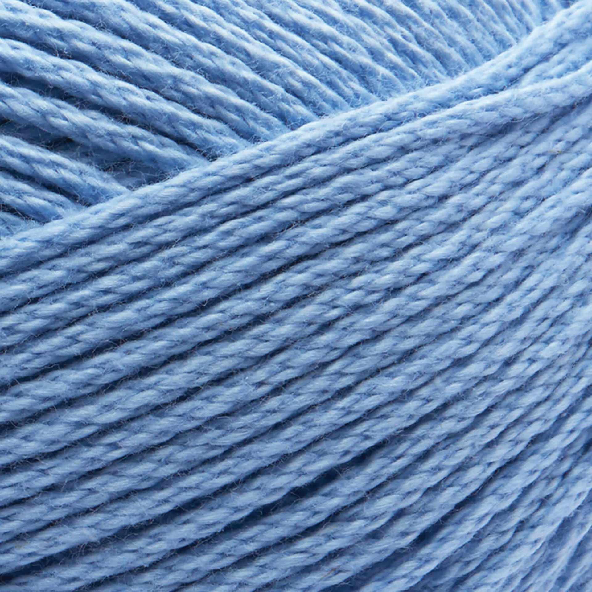 Lion Brand 24/7 Cotton Yarn - Sky, close-up
