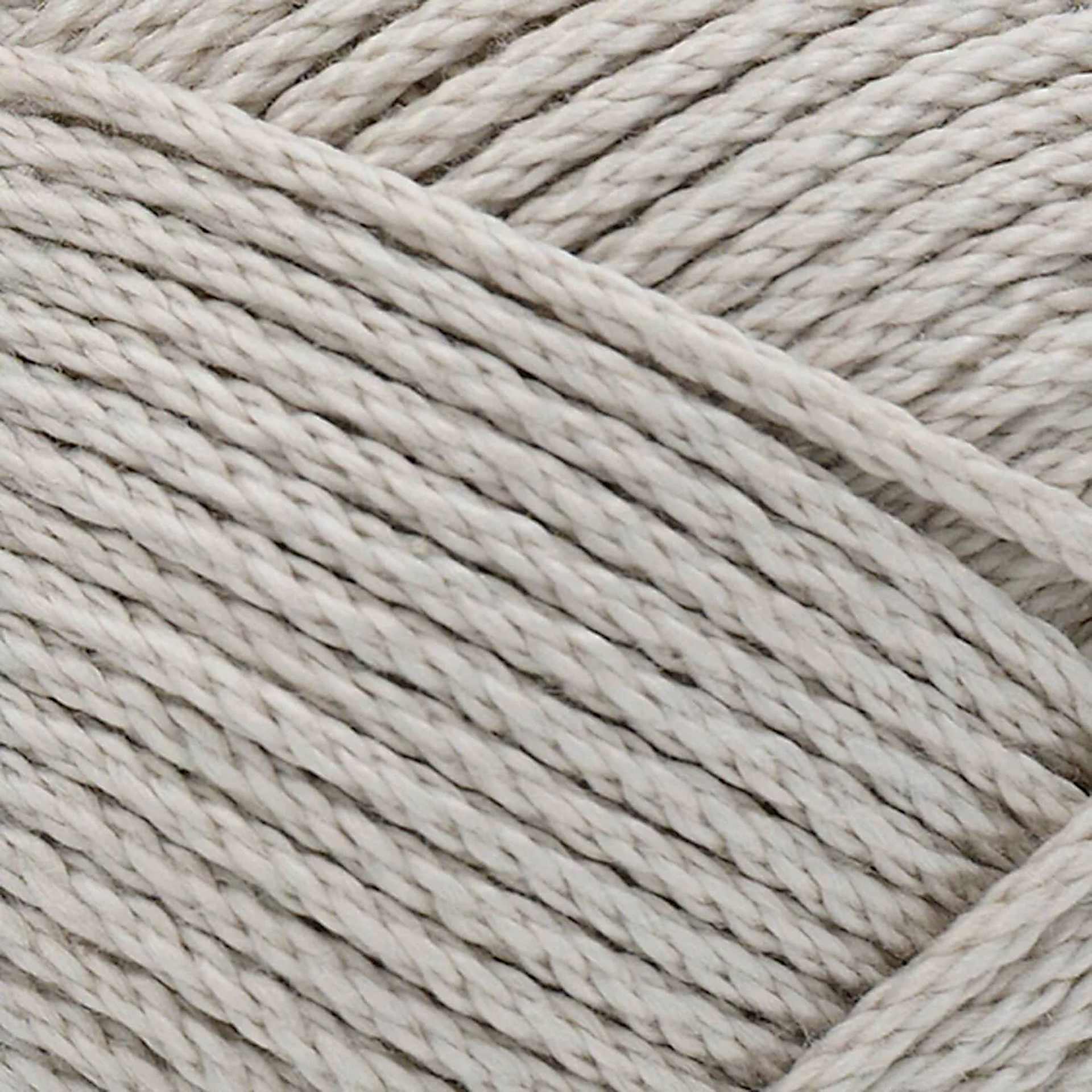 Lion Brand 24/7 Cotton Yarn - Linen, 186 yards close up showing texture