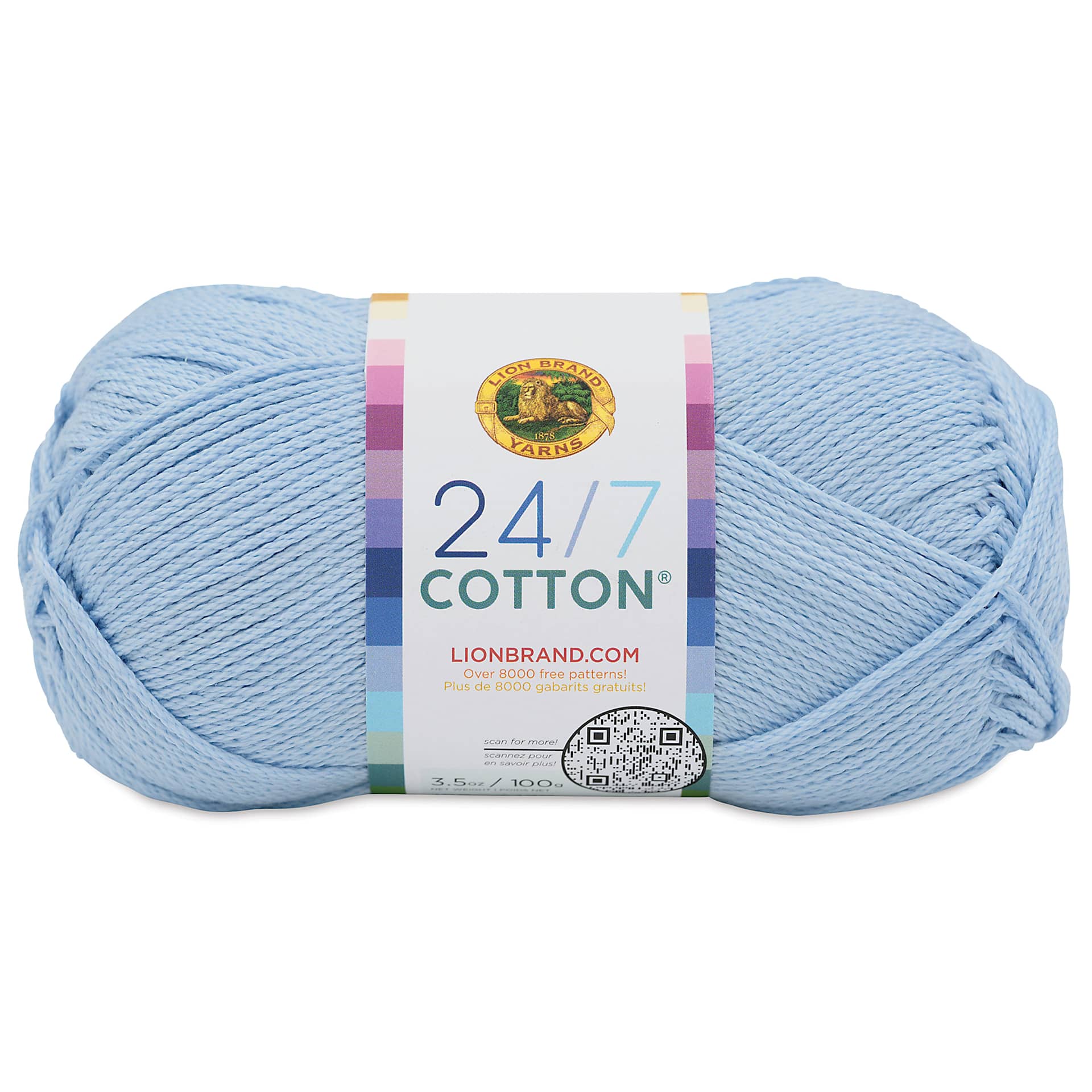 Lion Brand 24/7 Cotton Yarn - Chambray, 186 yards