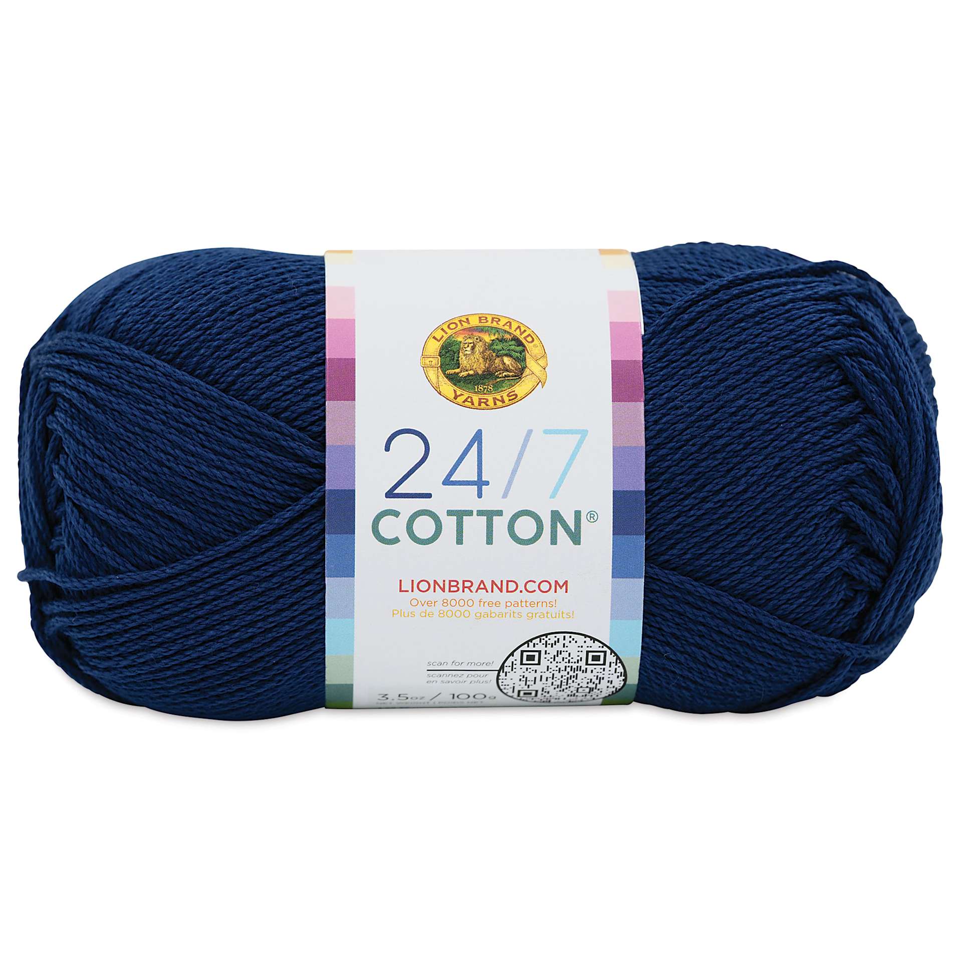 Lion Brand 24/7 Cotton Yarn - Admiral, 186 yards