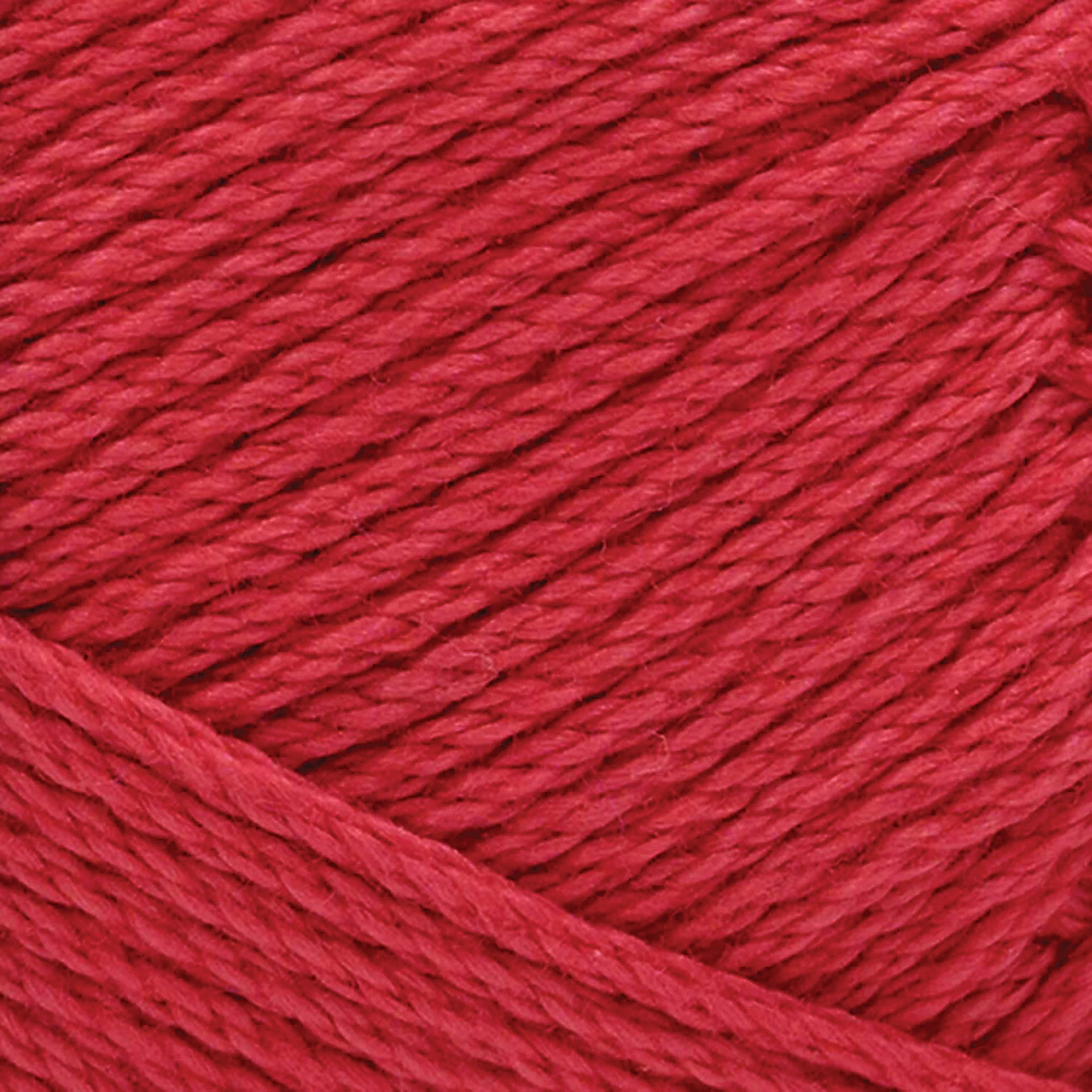 Lion Brand 24/7 Cotton Yarn - Cherry Pop, 186 yards close up to show texture