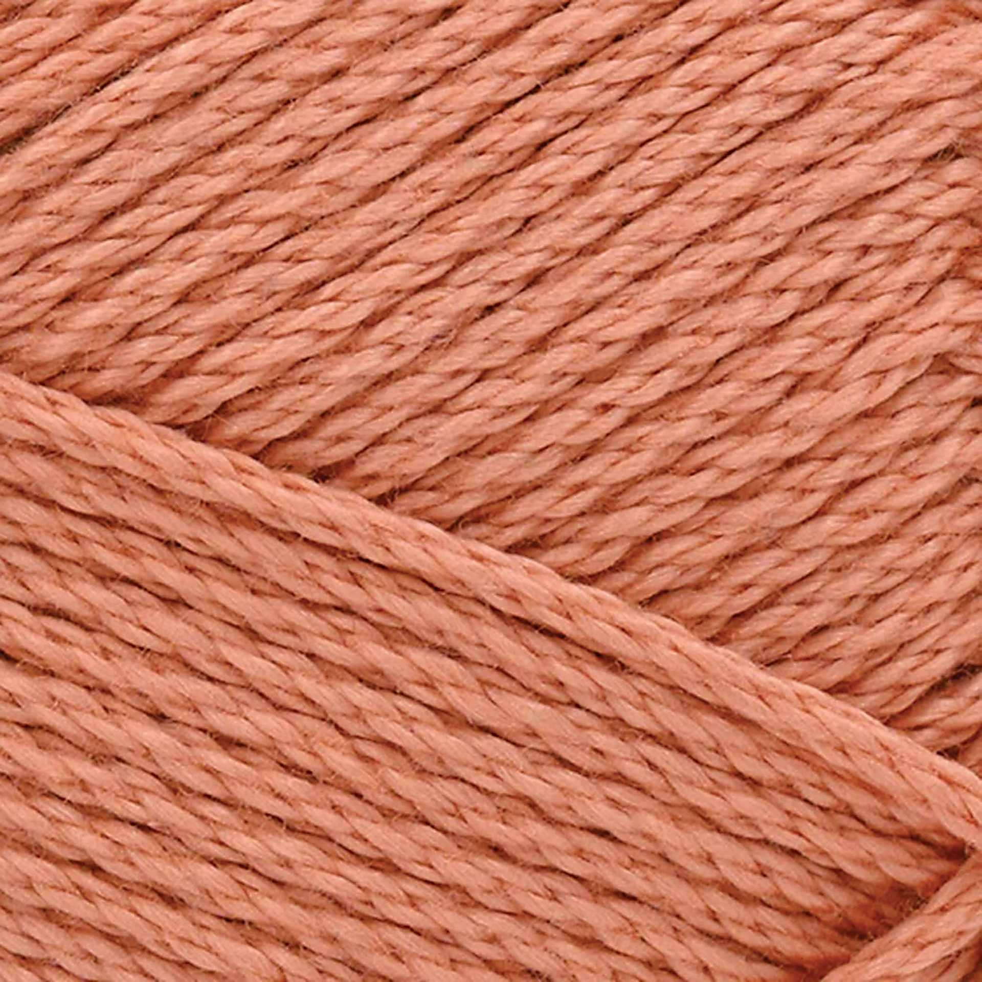 Lion Brand 24/7 Cotton Yarn - Papaya, 186 yards close up to show texture