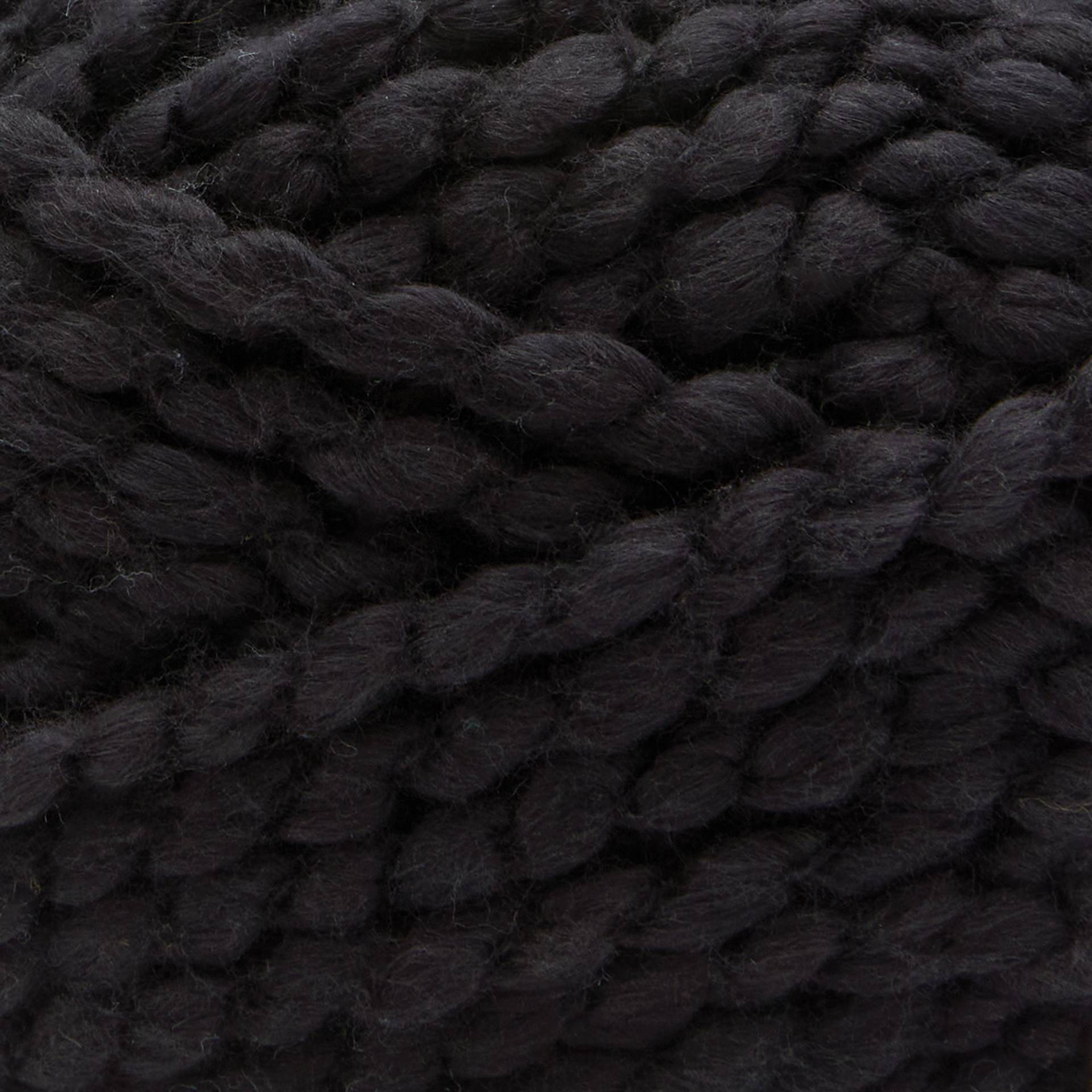 Premier Yarn Chunky Cotton Yarn - Black, 50 yards close up showing texture