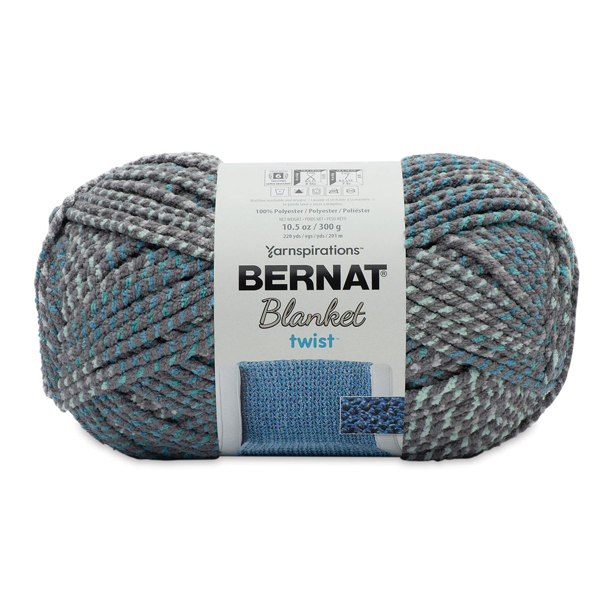Bernat Blanket Twist Yarn - High Tide, 220 yards